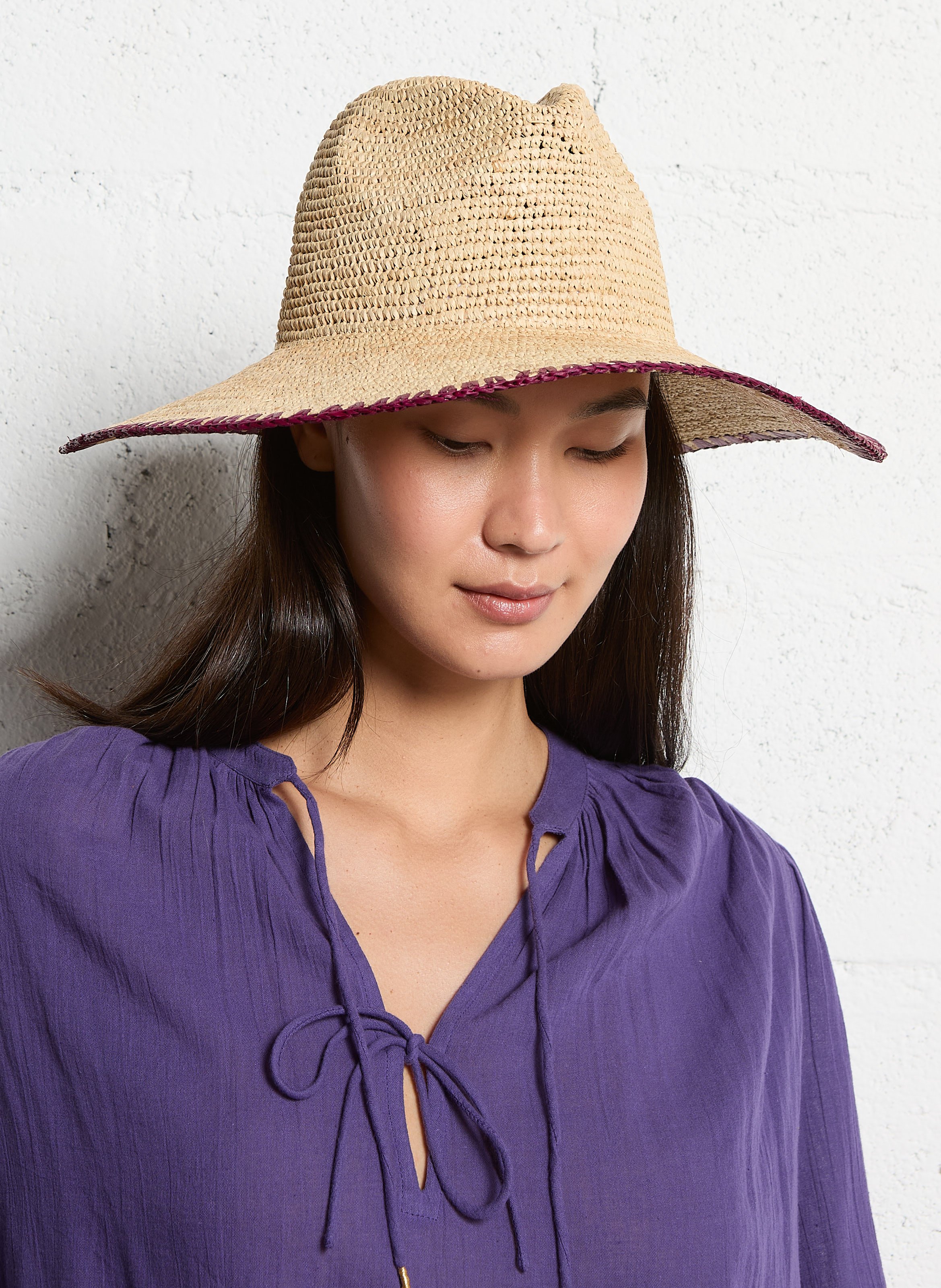 Woven raffia hat CAMALYA Beige