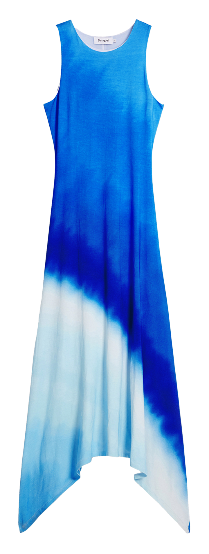 Vestito midi a collo tondo tie and dye DESIGUAL Blu