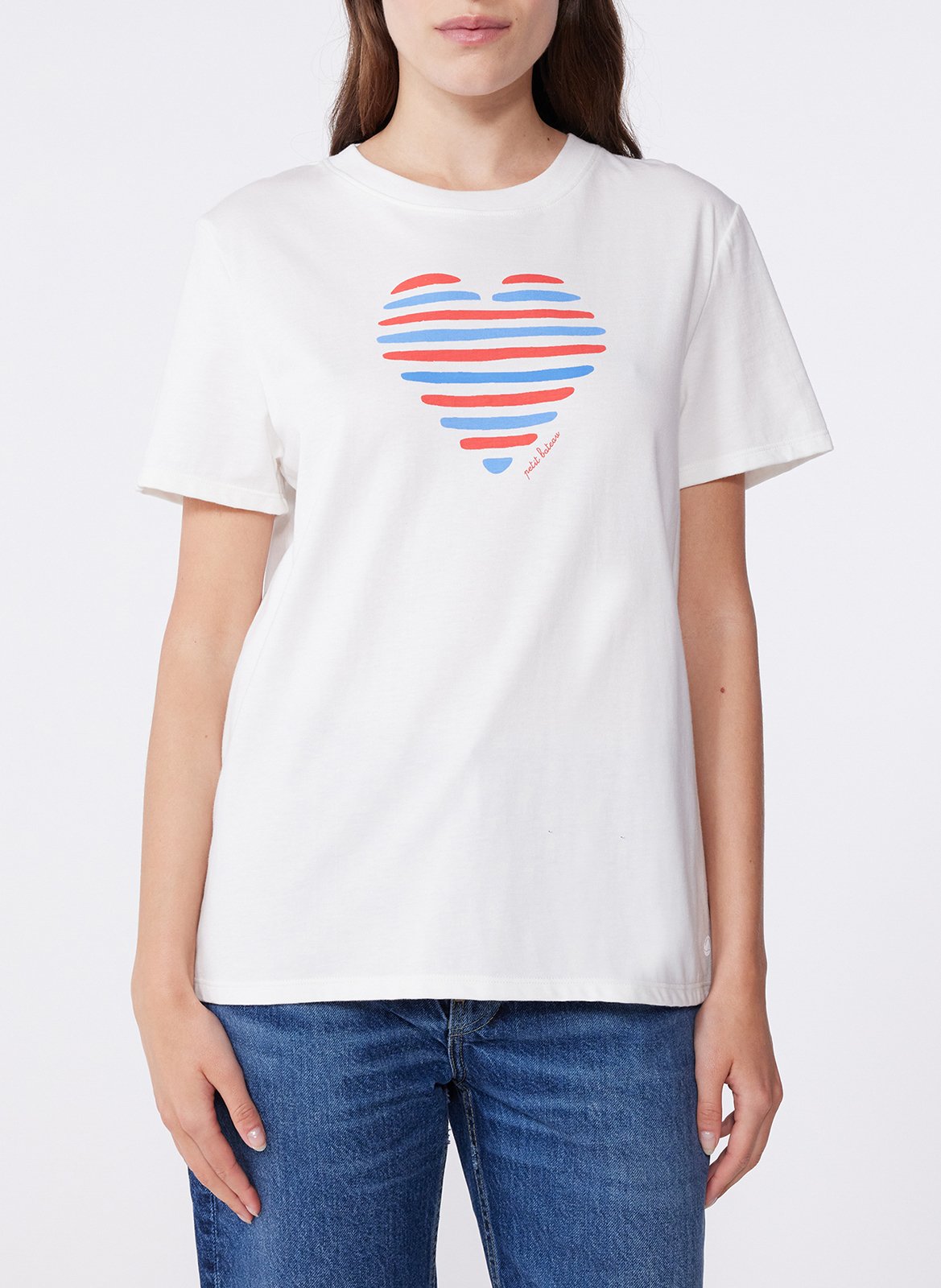 Camiliday round-neck sleeveless cotton top PETIT BATEAU White