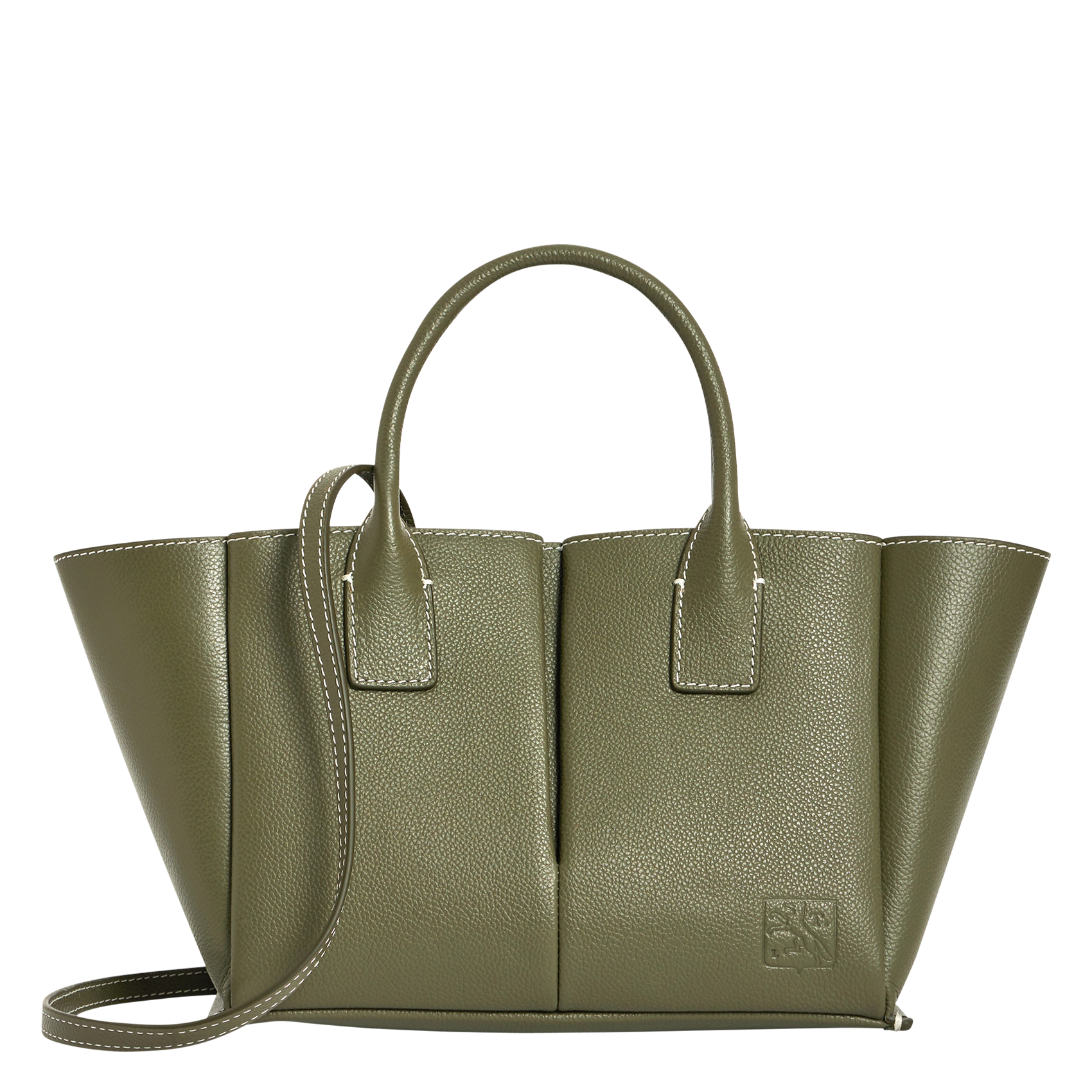 Sac porté main en cuir LE TANNEUR Vert