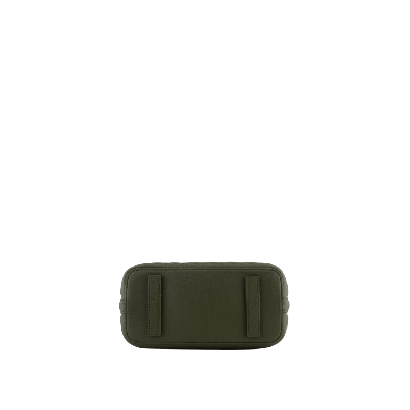 Satchel - cowhide leather POURCHET Khaki