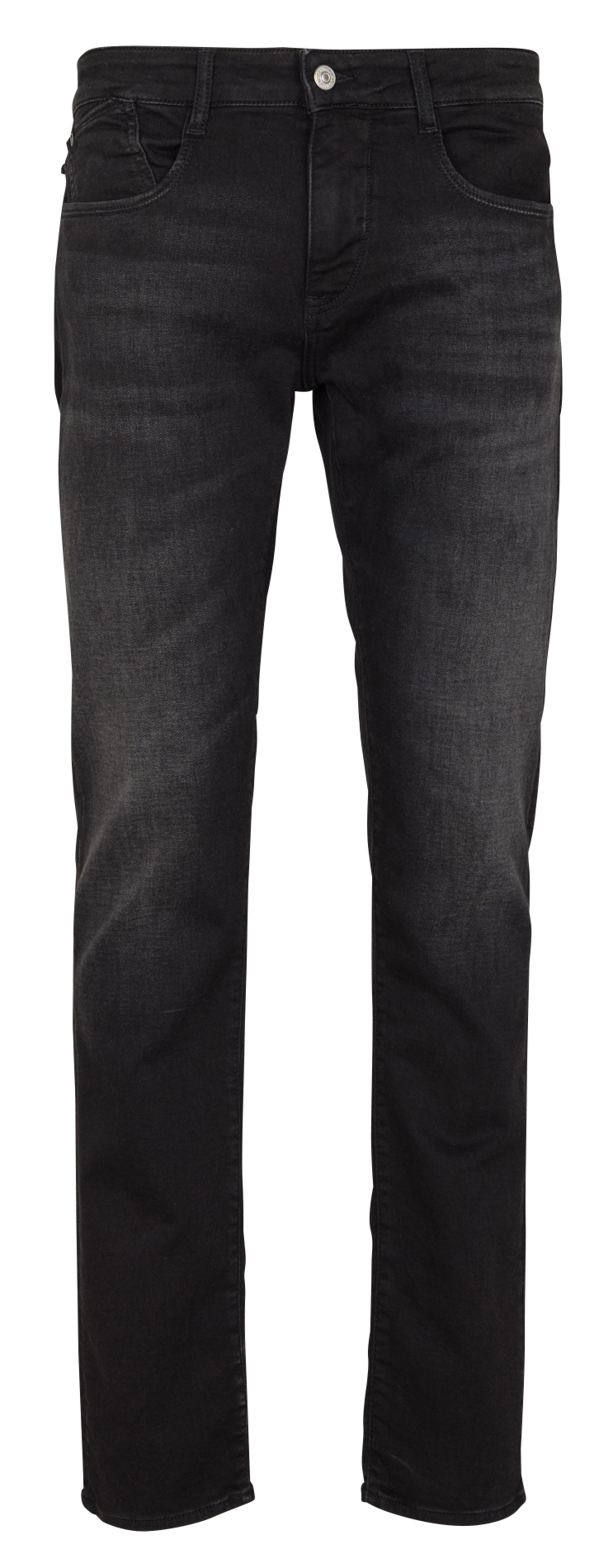 High-rise plain straight jeans LE TEMPS DES CERISES Black