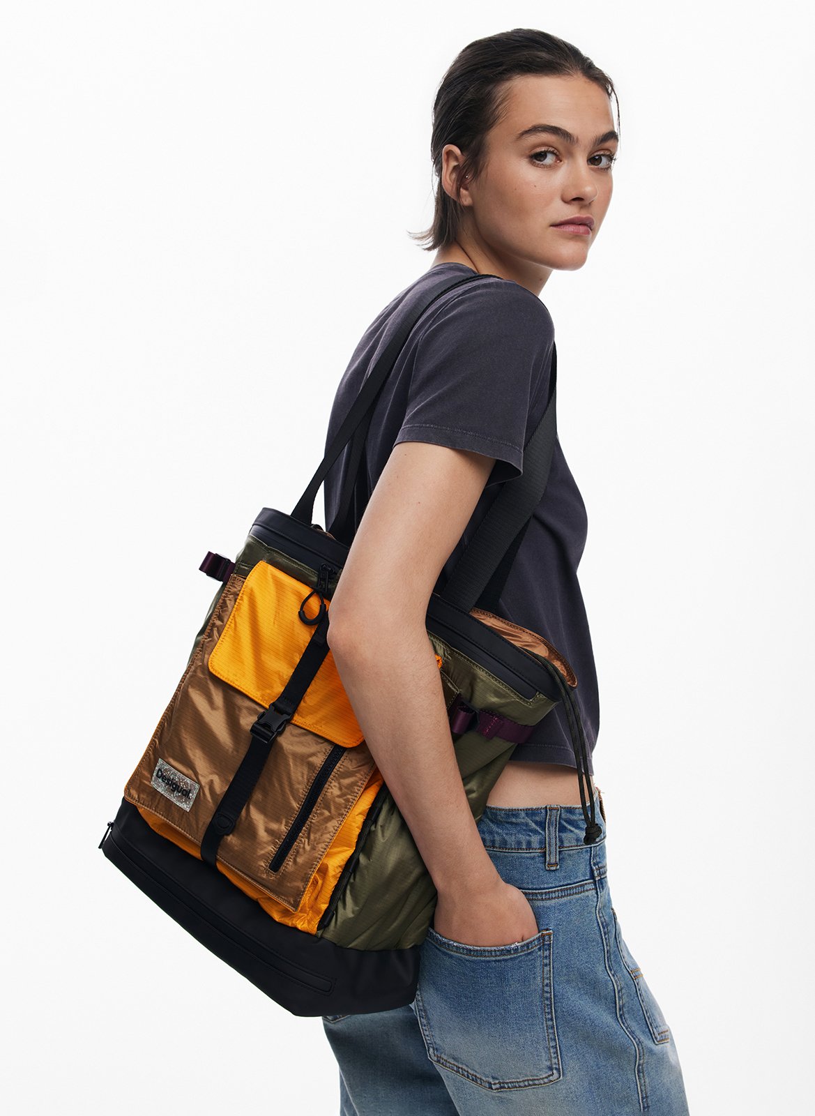 Grand sac à dos tote DESIGUAL Vert