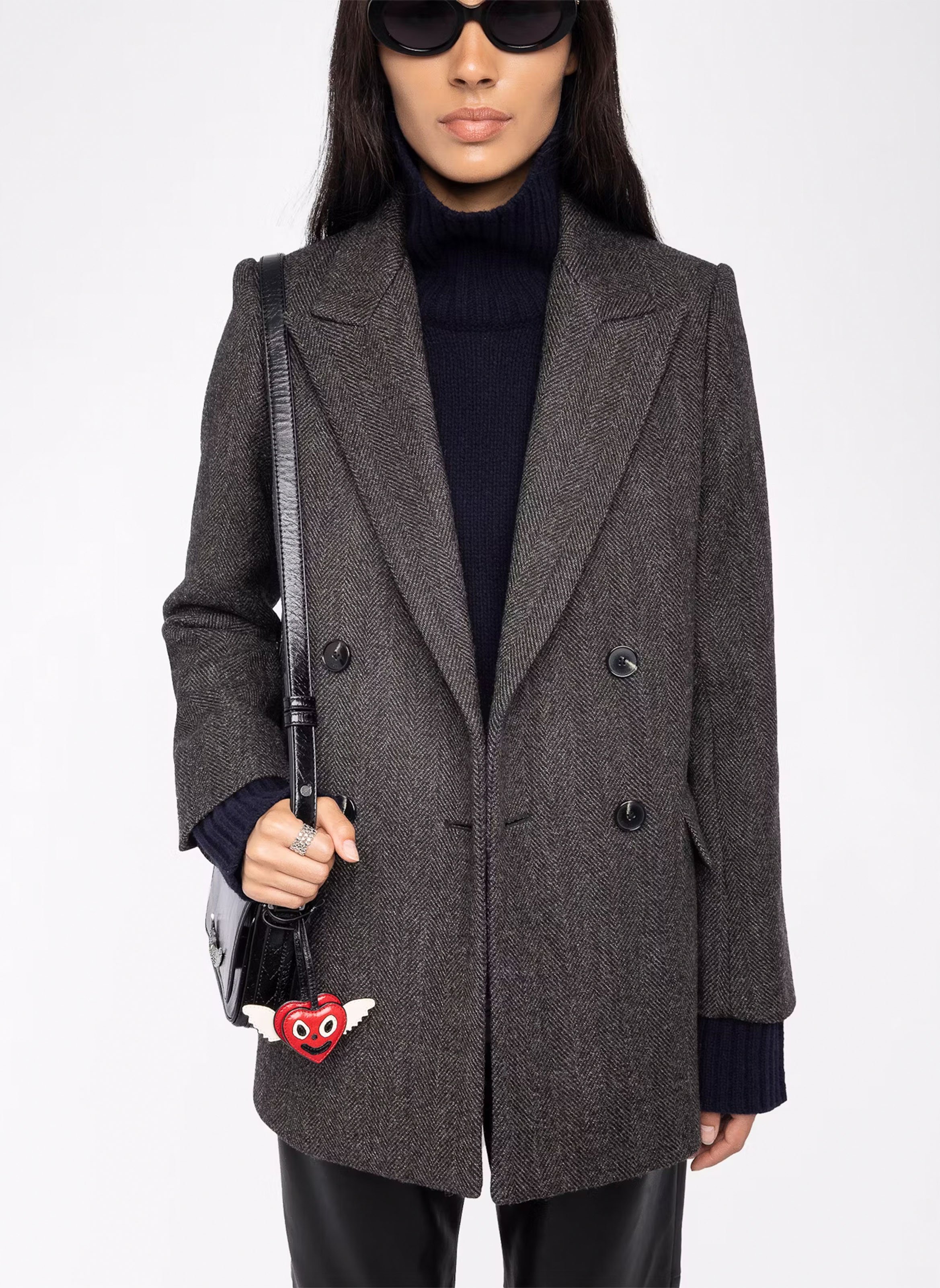 Cappotto con revers in misto lana ZADIG&VOLTAIRE Marrone