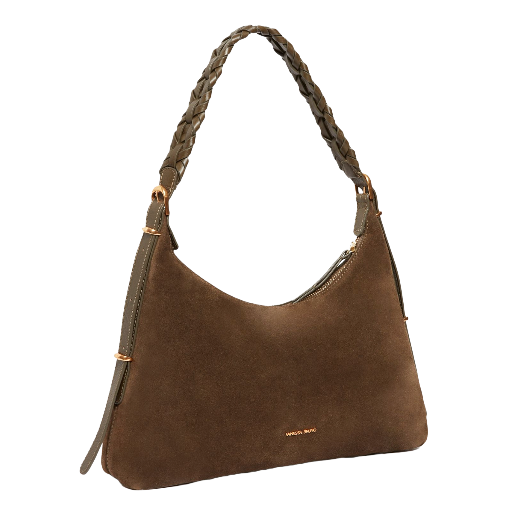 Leather clutch bag VANESSA BRUNO Green