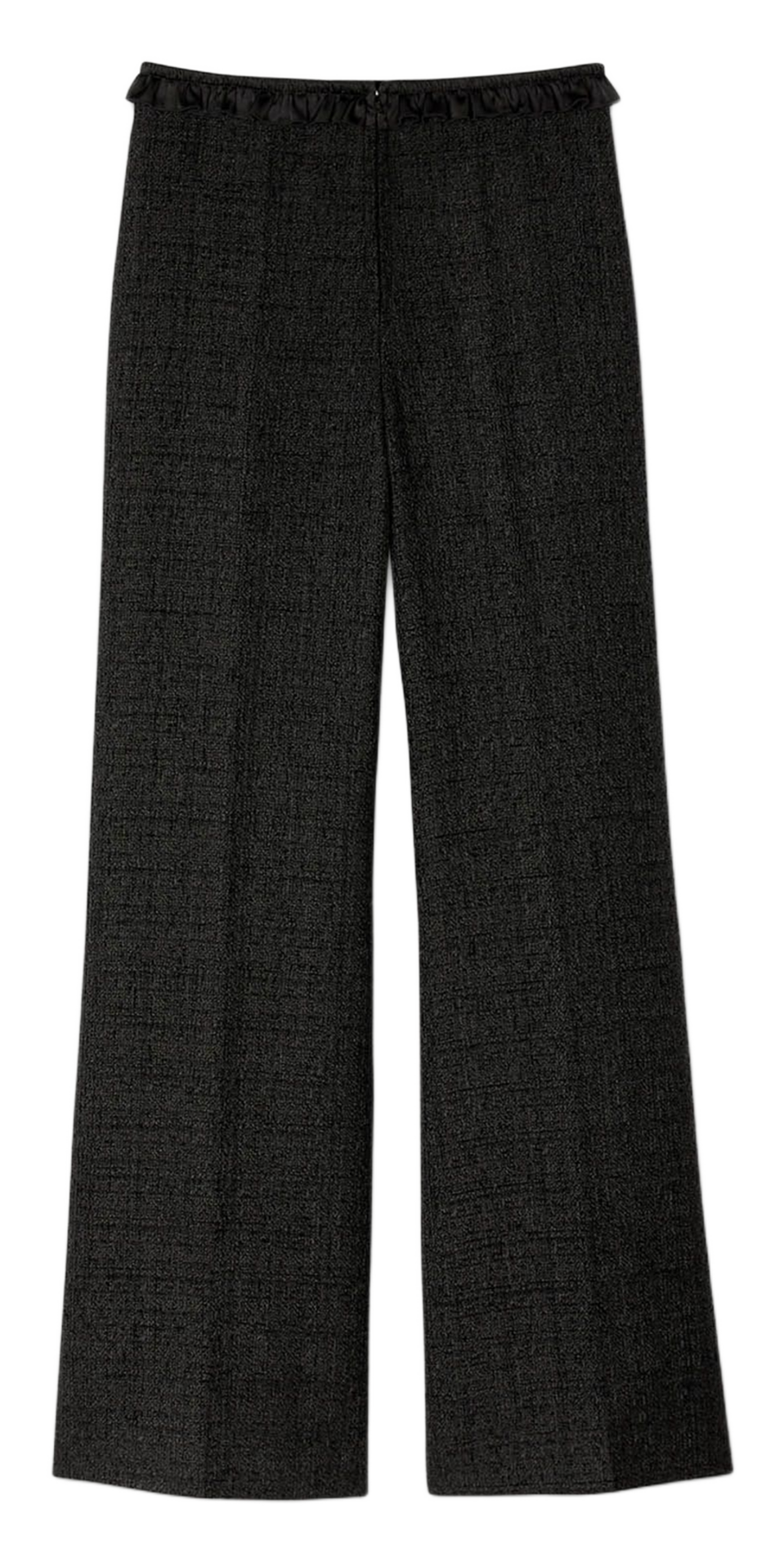 Pantalon tailleur taille haute en tweed SANDRO Noir