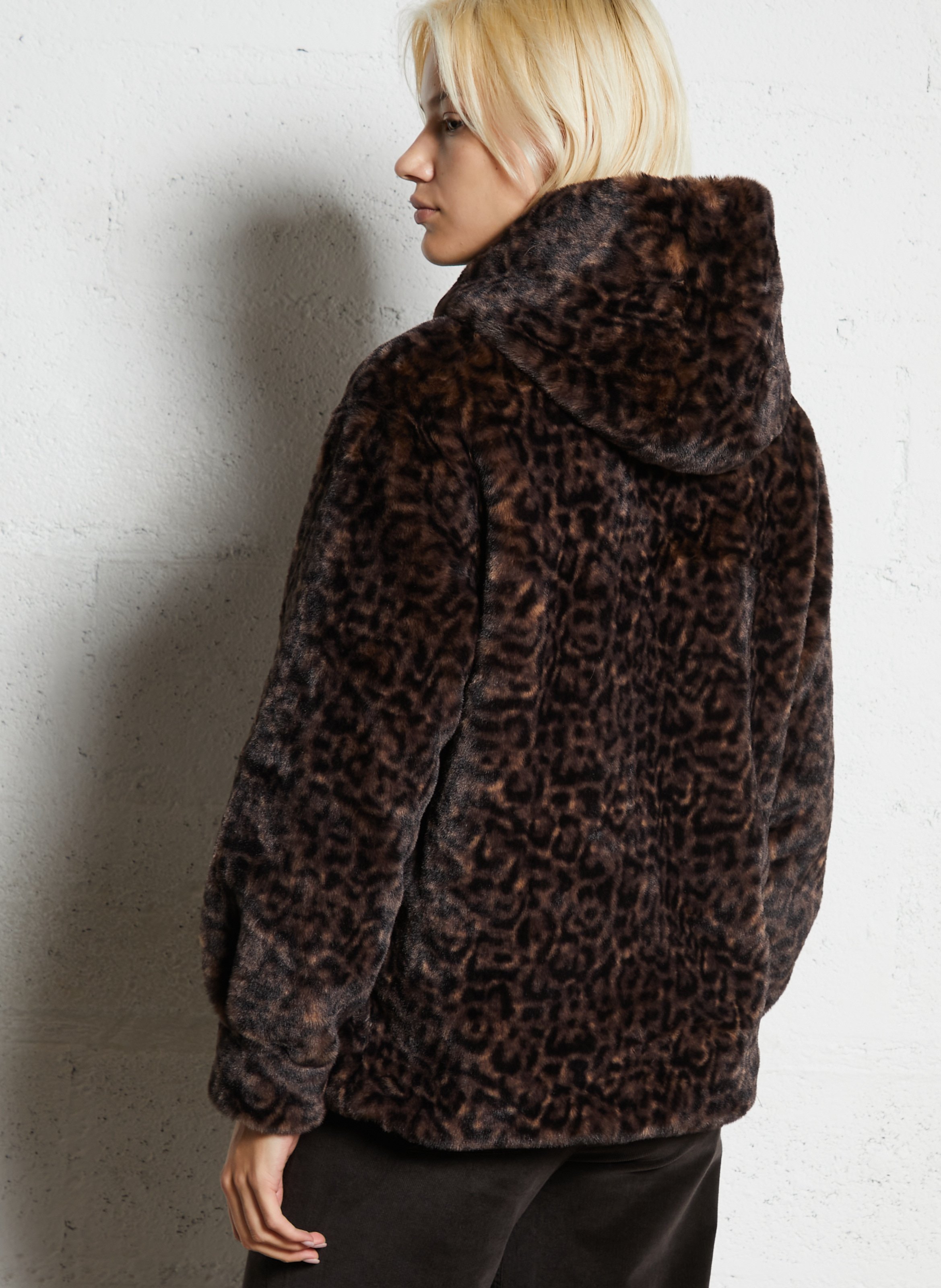 Bedruckte gerade Kapuzenjacke SUD EXPRESS Braun