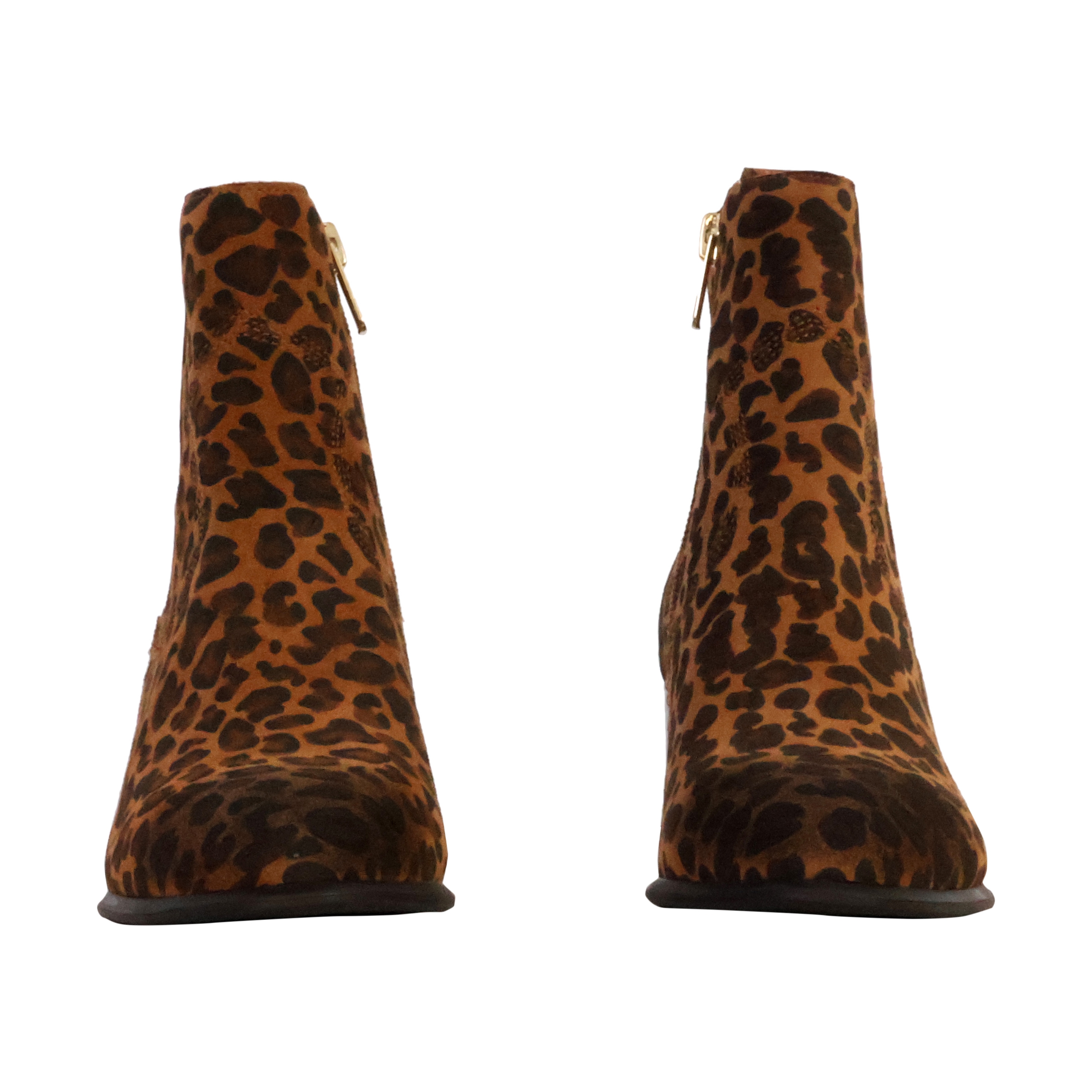 Aurelie leather heeled ankle boots Brown