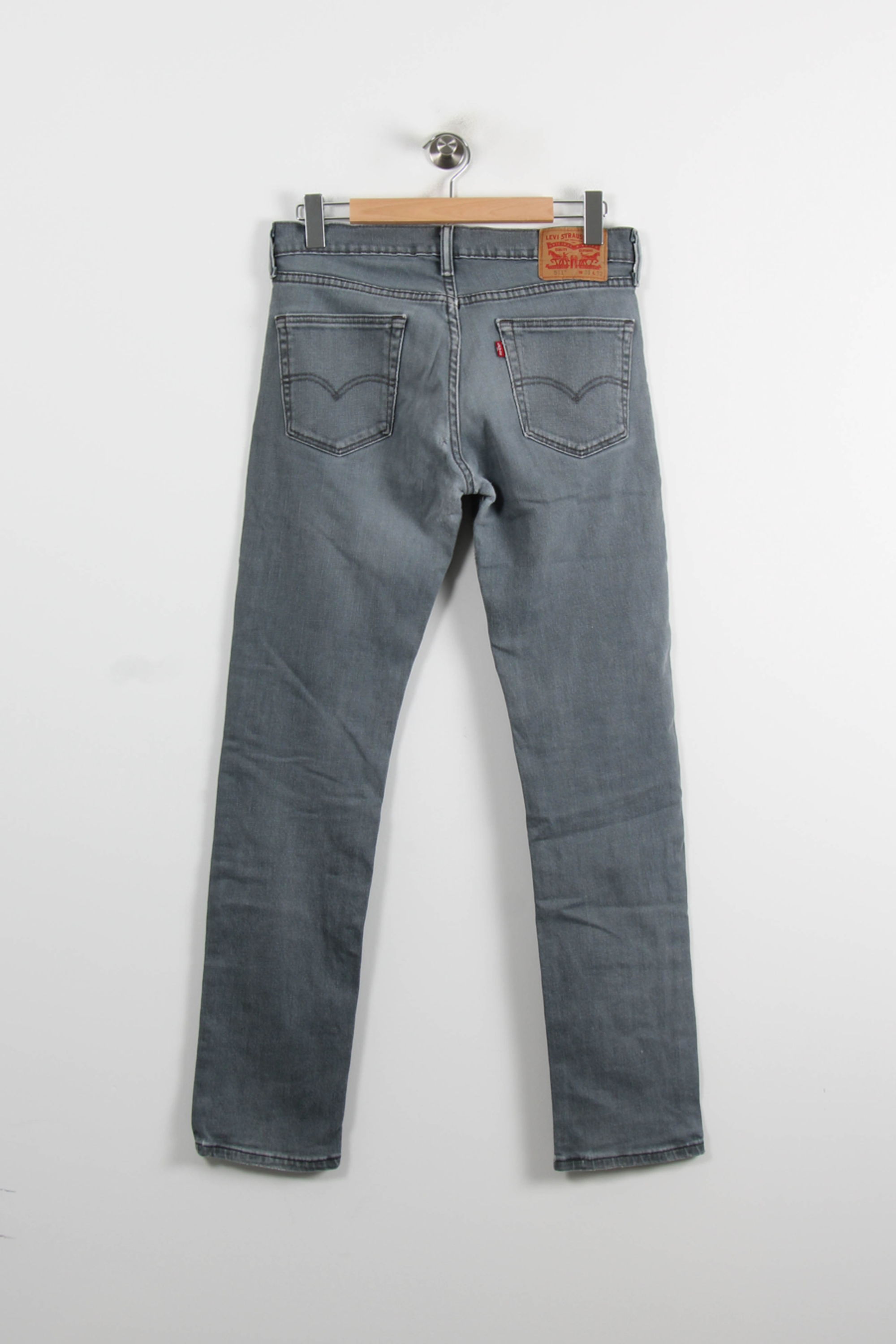 Cropped slim jeans with studs LEVI'S - Seconde main Grey