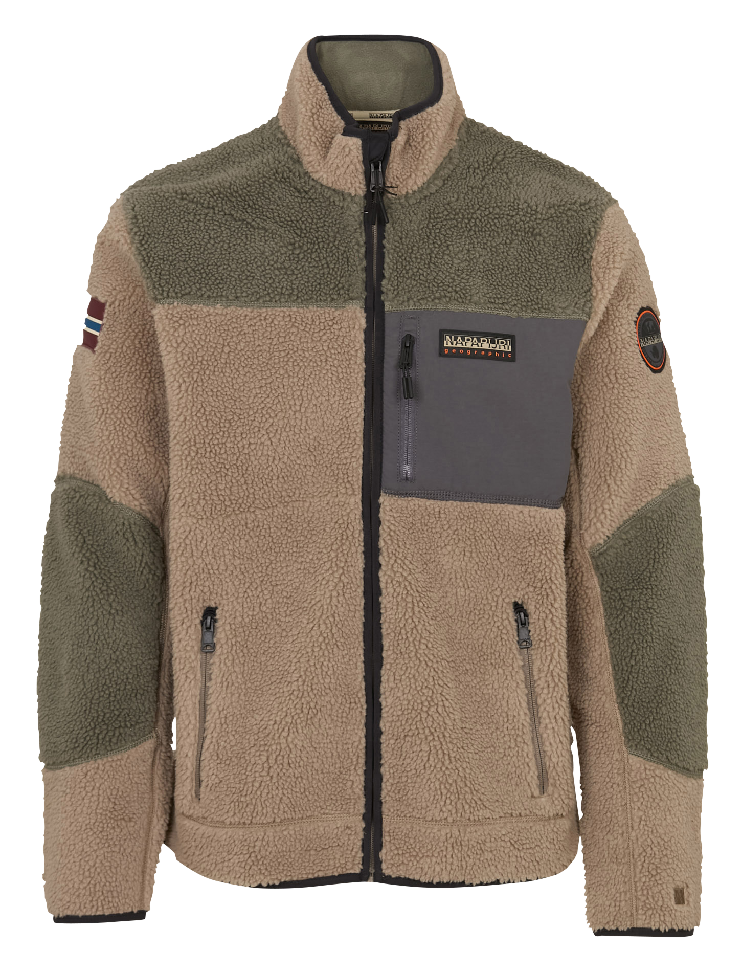 Rechte fleece met opstaande kraag NAPAPIJRI Beige