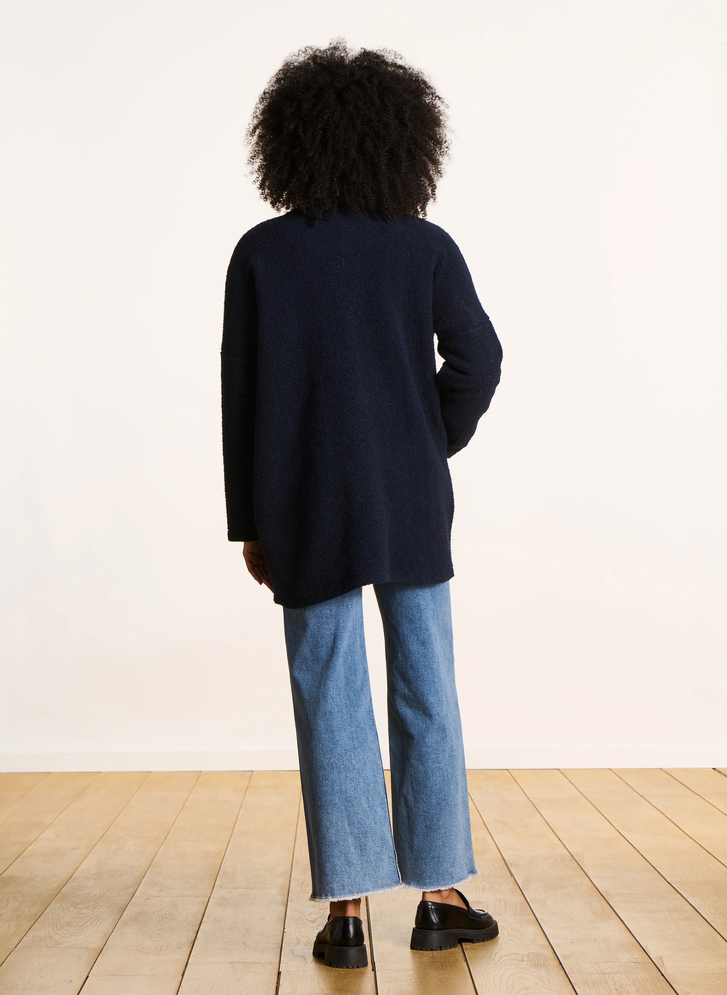 Round-neck coat LA FEE MARABOUTEE Blue