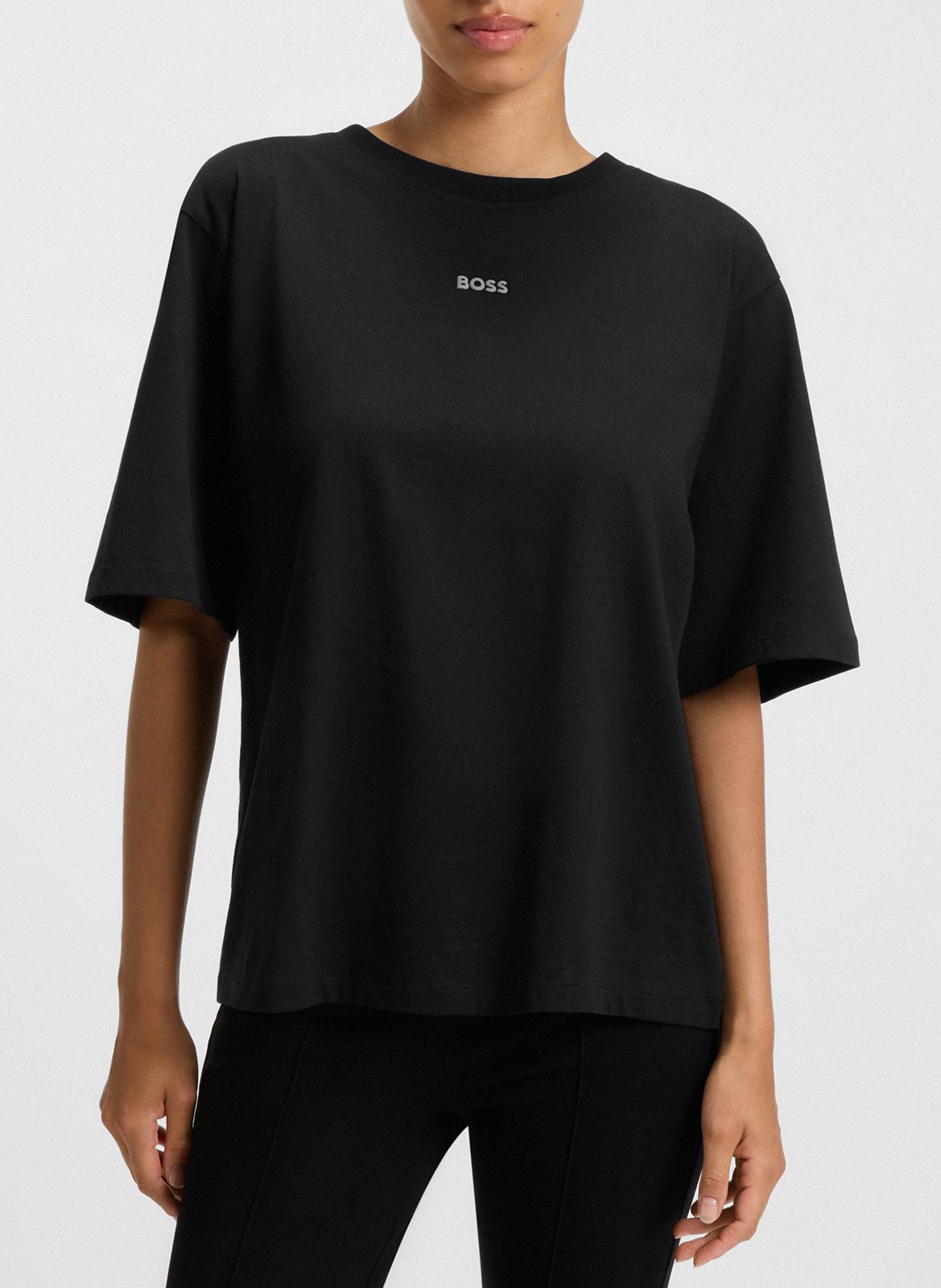 Tee-shirt ample col rond en coton BOSS