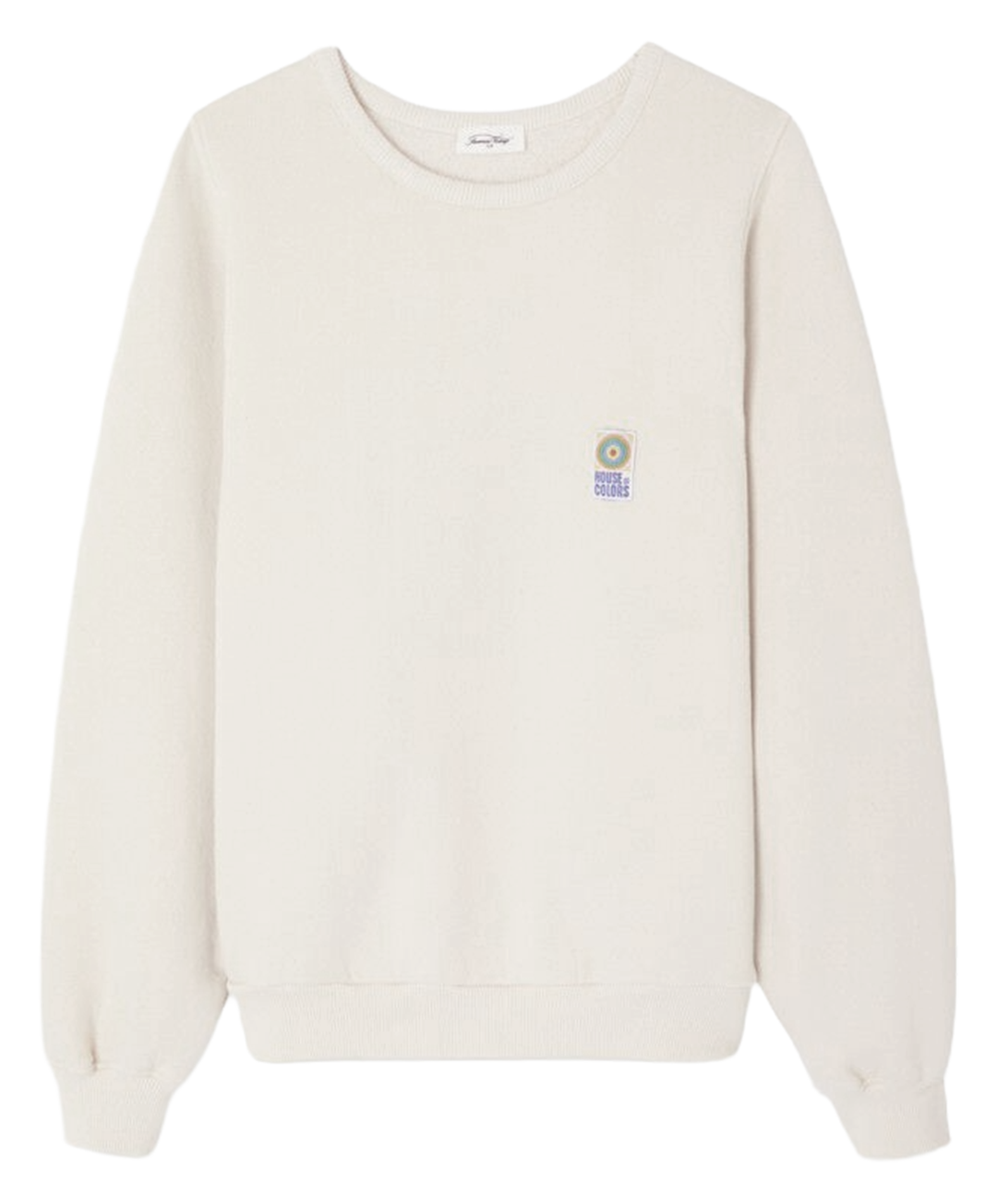 Sweat oversize col rond en coton mélangé AMERICAN VINTAGE Beige