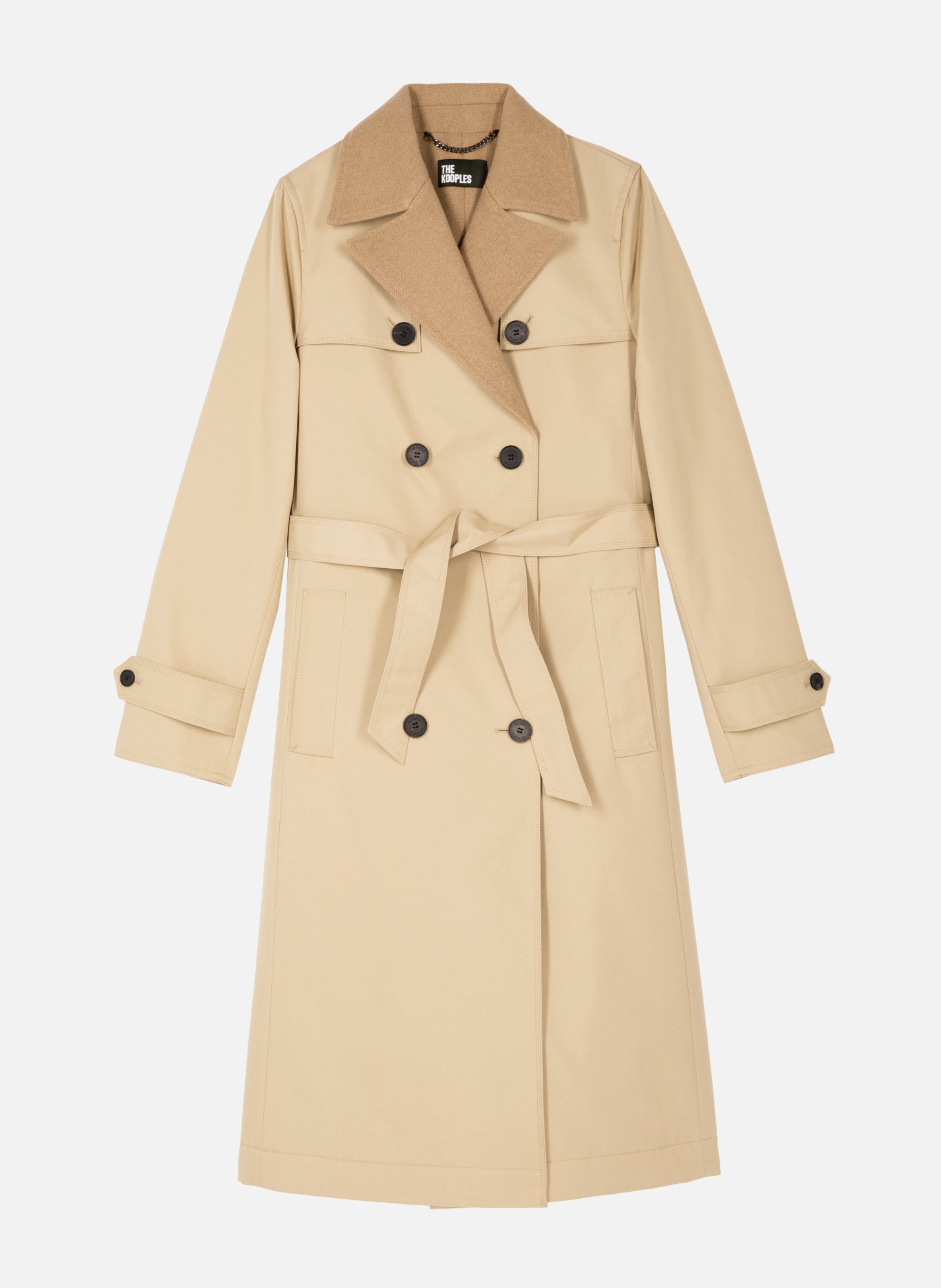 Coat lined in mixed wool THE KOOPLES Beige