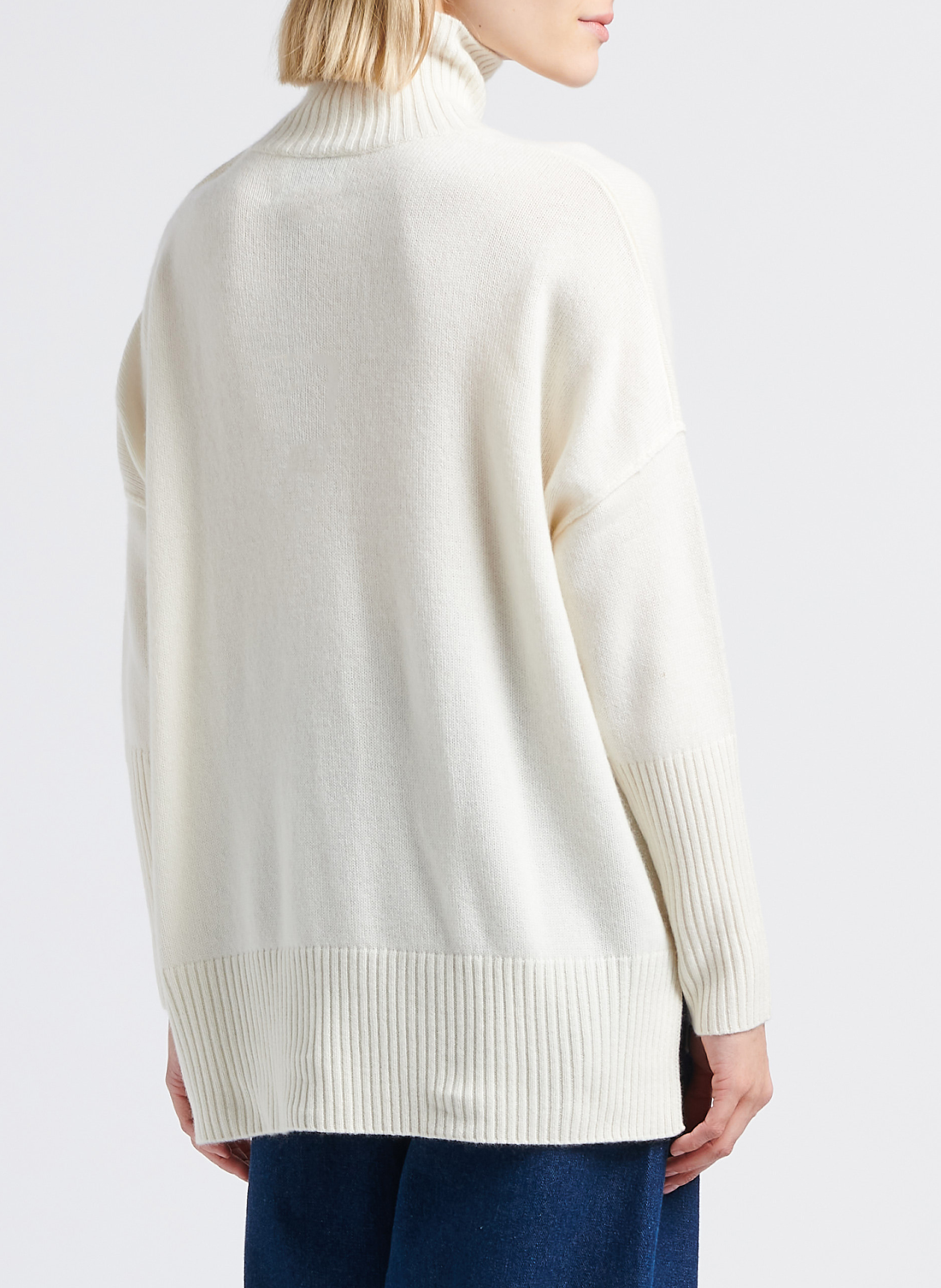 High-neck cashmere sweater KUJTEN White