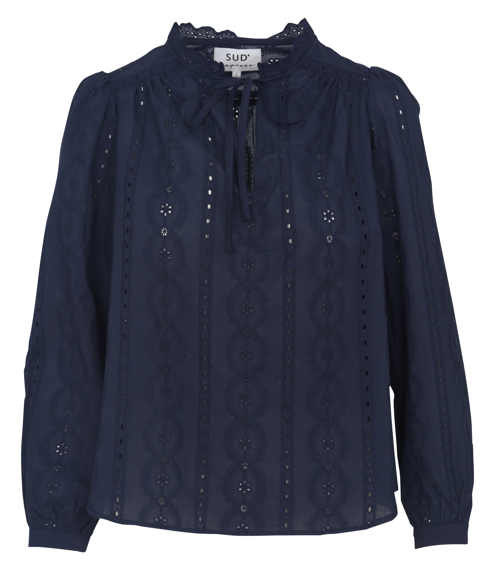 Blouse col tunisien SUD EXPRESS Bleu