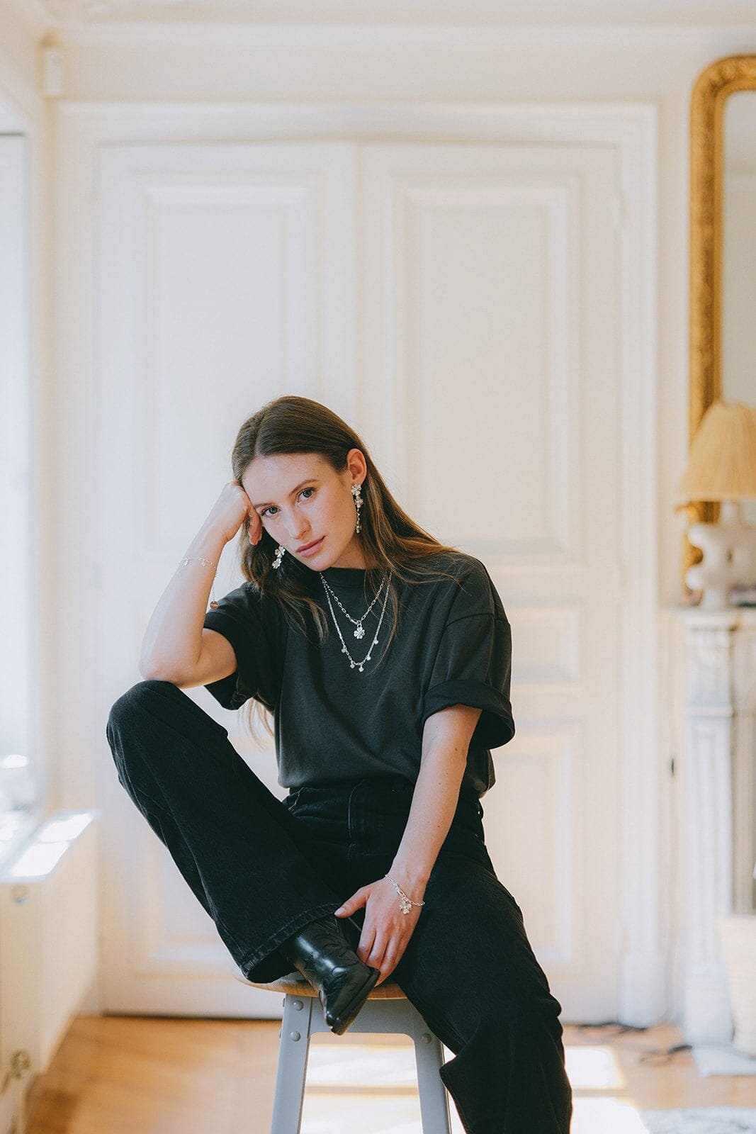 Gold-plated clover necklace MONSIEUR SIMONE Silver