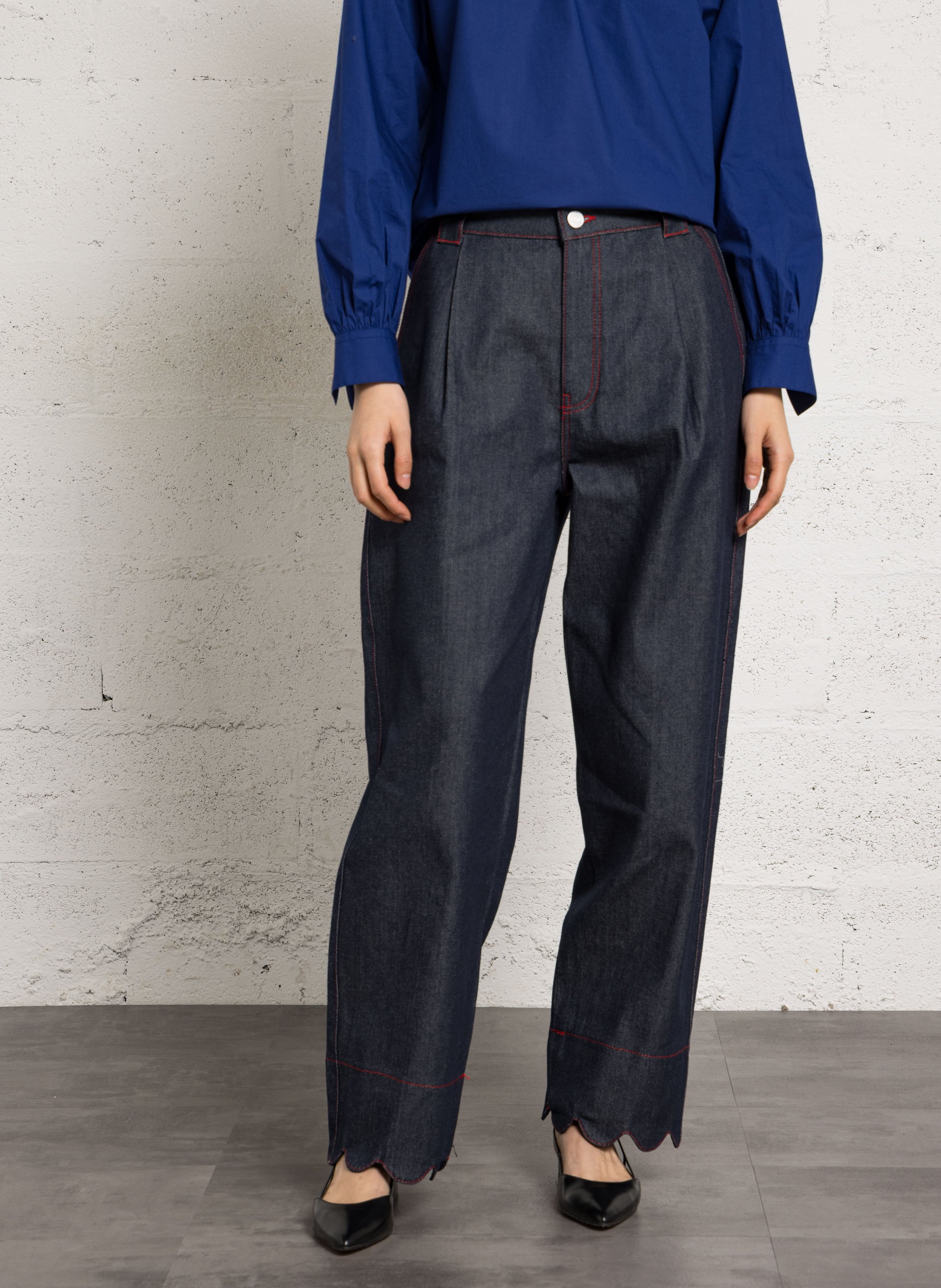 Jean droit à pinces STELLA NOVA Jean brut