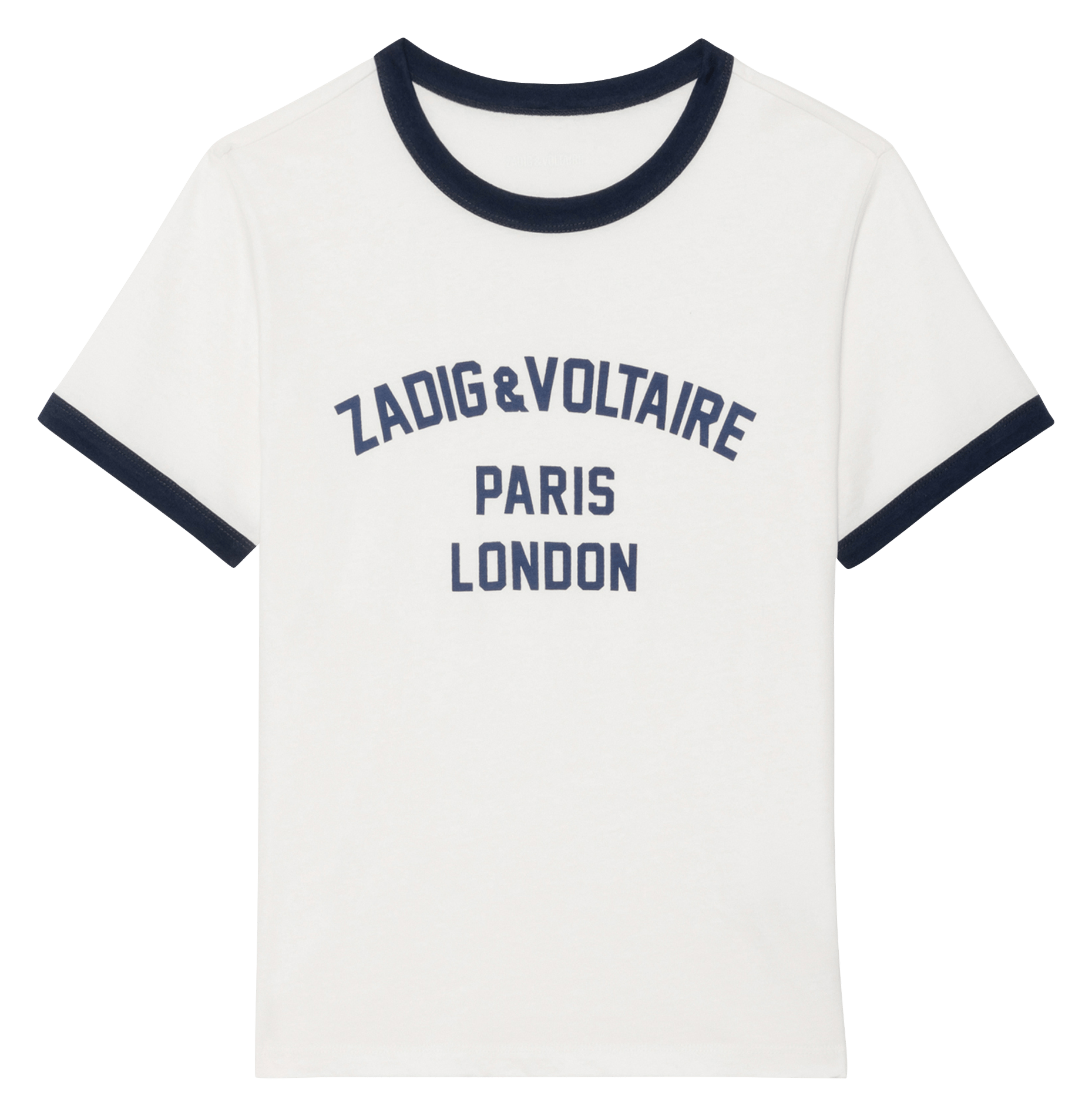 Tee-shirt droit col rond imprimé en coton bio ZADIG&VOLTAIRE Blanc