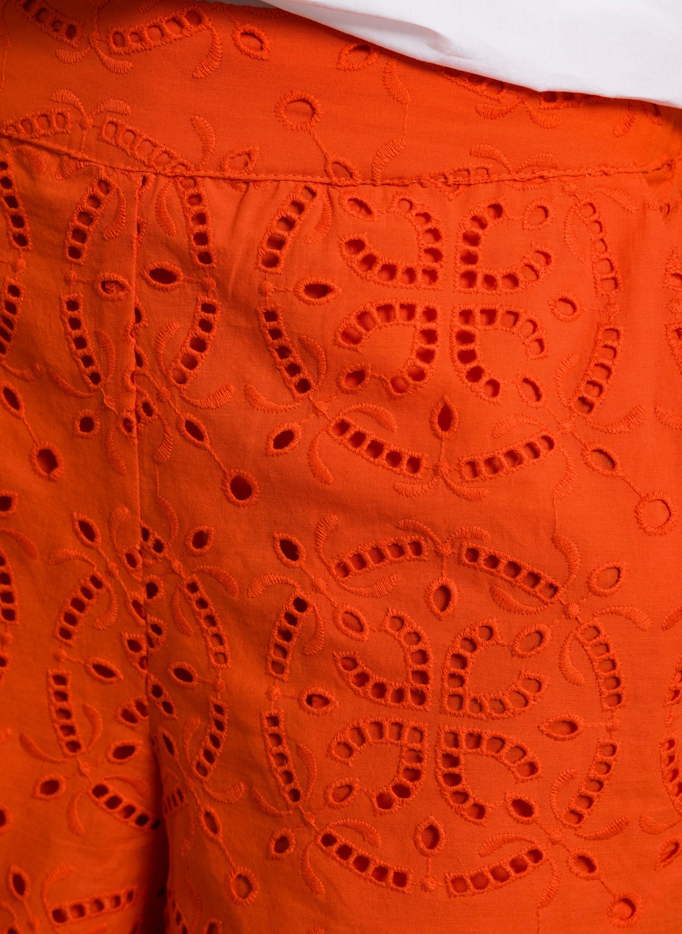 Short droit en coton Rouge