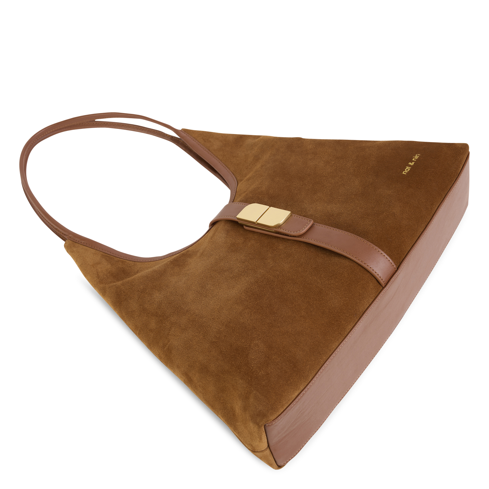 Sac hobo en cuir NAT & NIN Marron