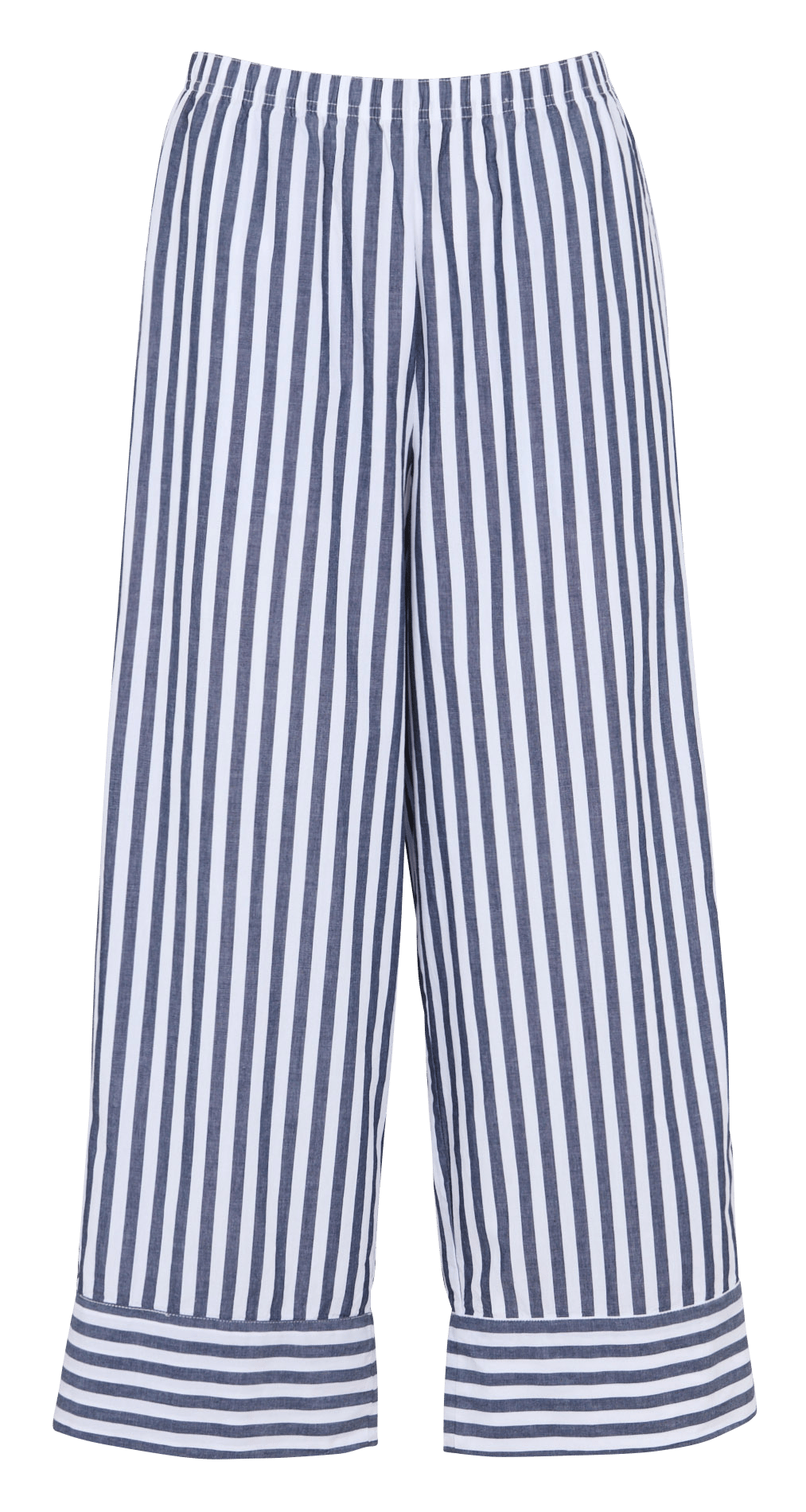 Weit geschnittene Streifenhose mit hohem Bund AMERICAN VINTAGE Weiss