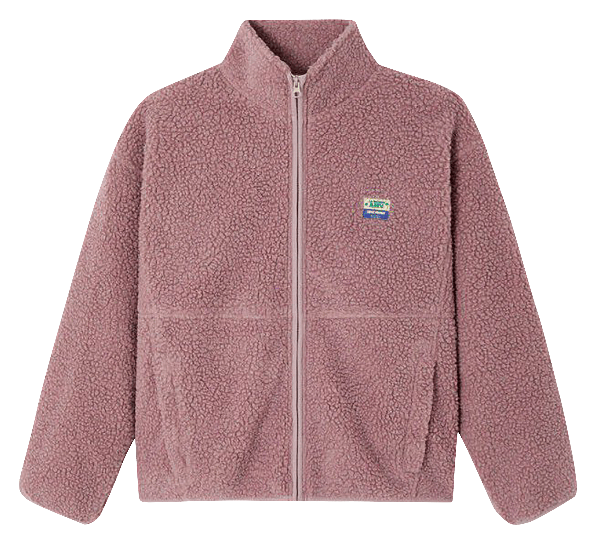 Veste ample zippée à col montant polaire AMERICAN VINTAGE Rose