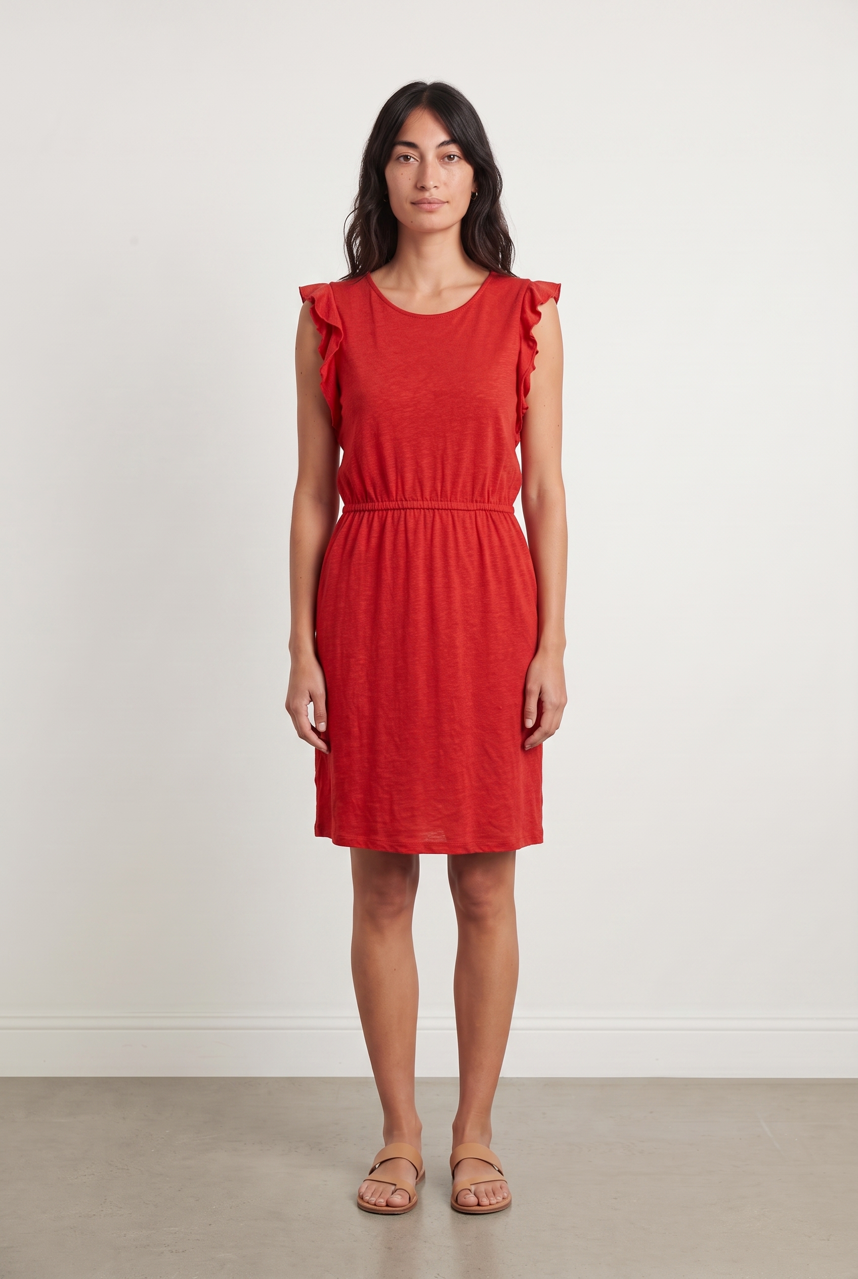 Robe courte & midi MAJESTIC FILATURES - SECONDE MAIN Rouge