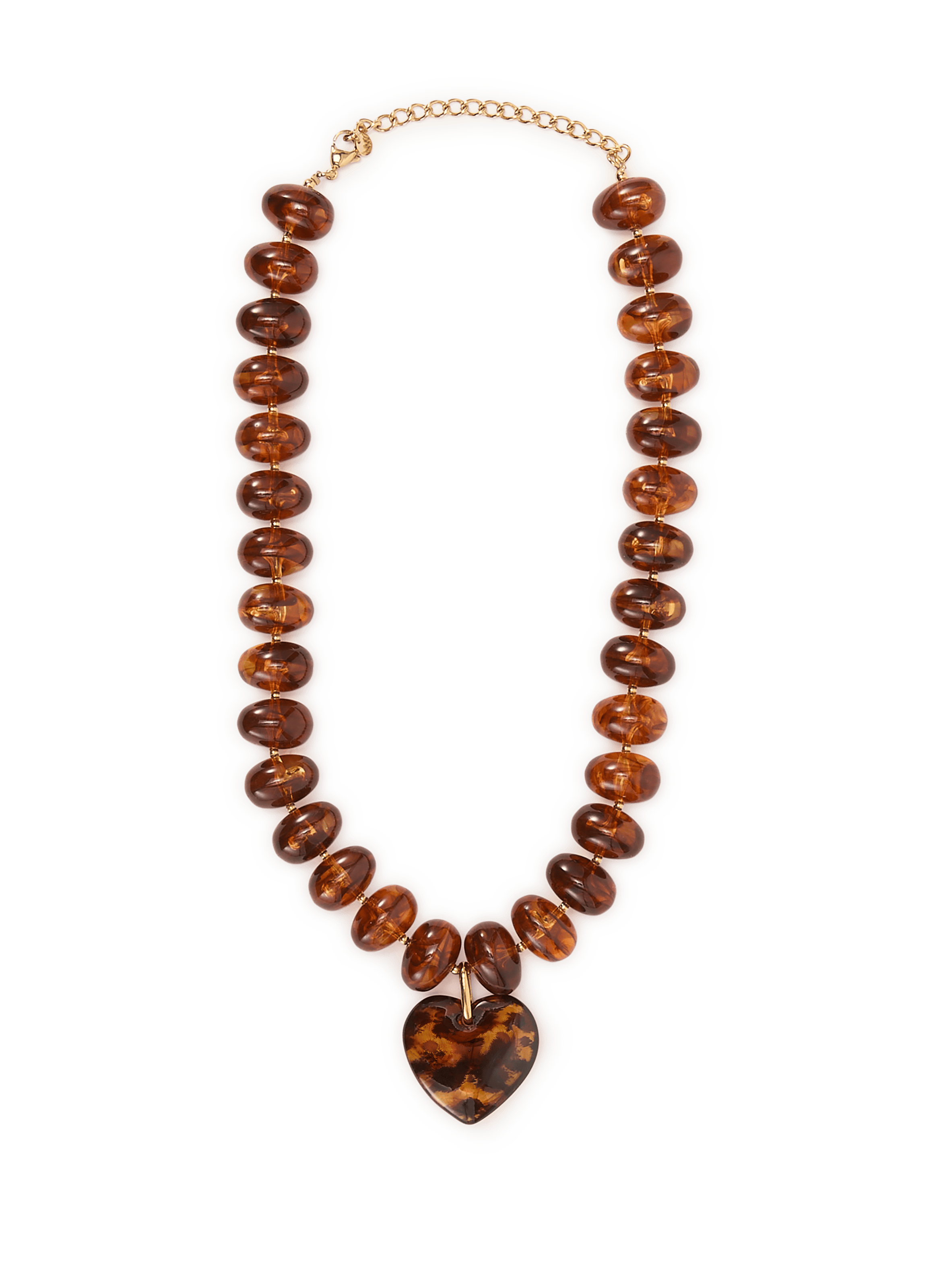 Heart pendant necklace AU PRINTEMPS PARIS Brown
