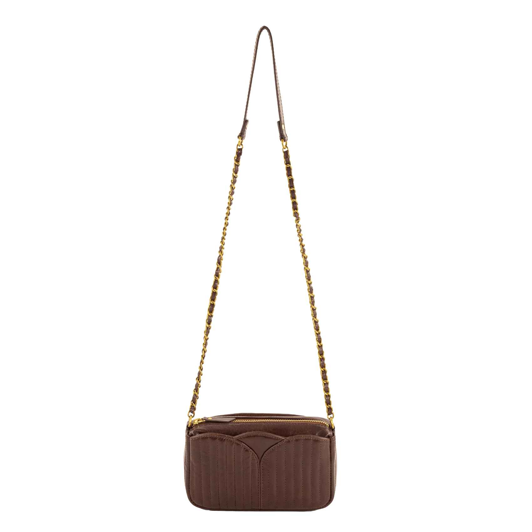 Bolso bandolera de piel SESSUN Marron