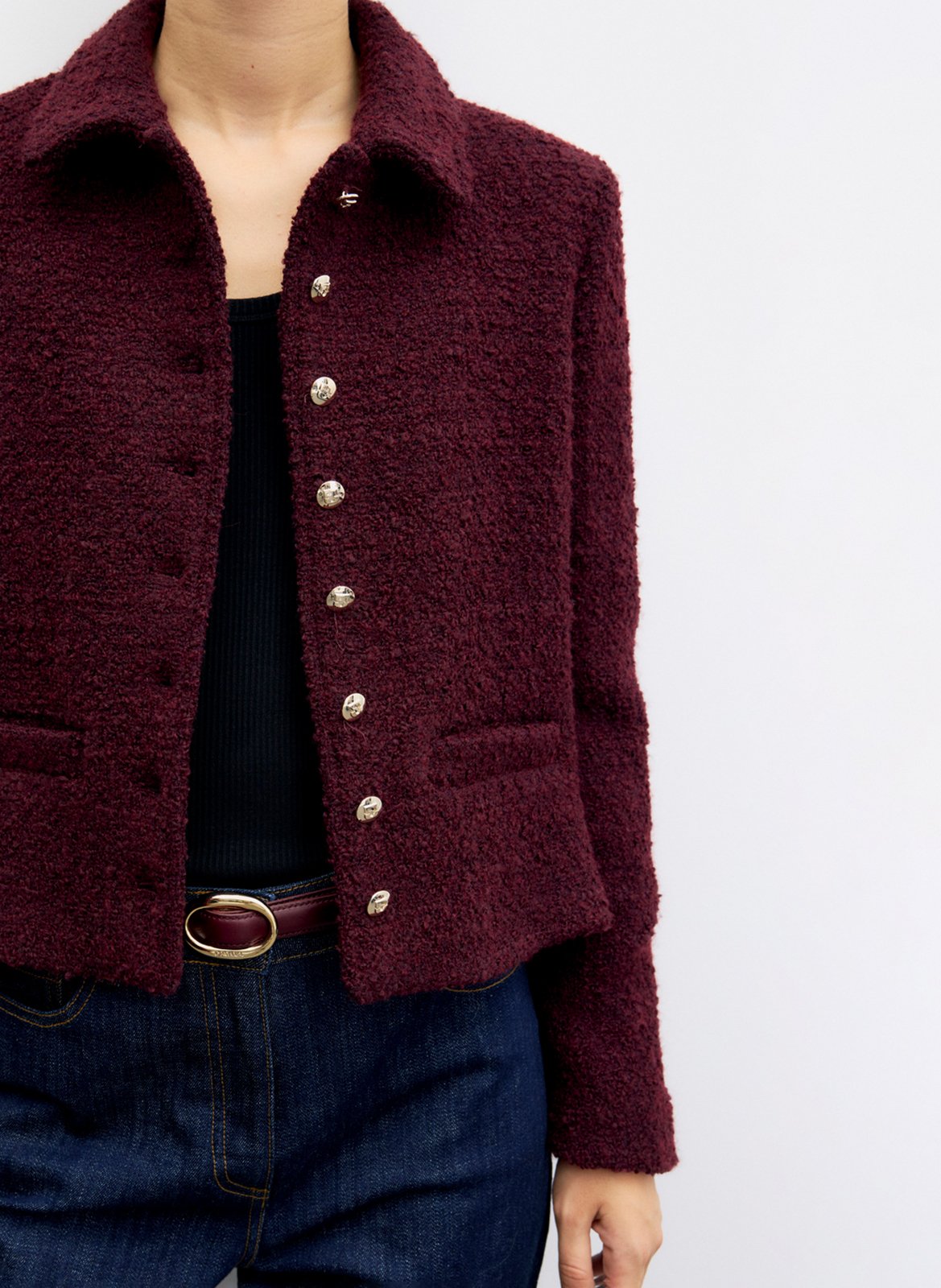 Straight jacket with classic buttoned collar GERARD DAREL Pink