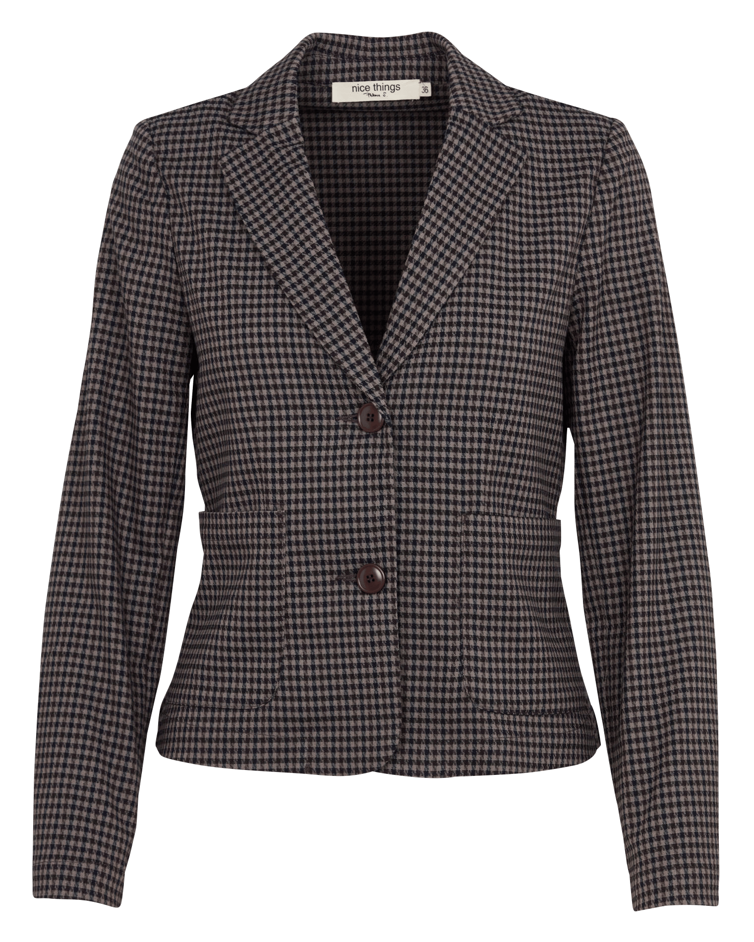 Getailleerd Pied-de-poule blazer NICE THINGS Bruin