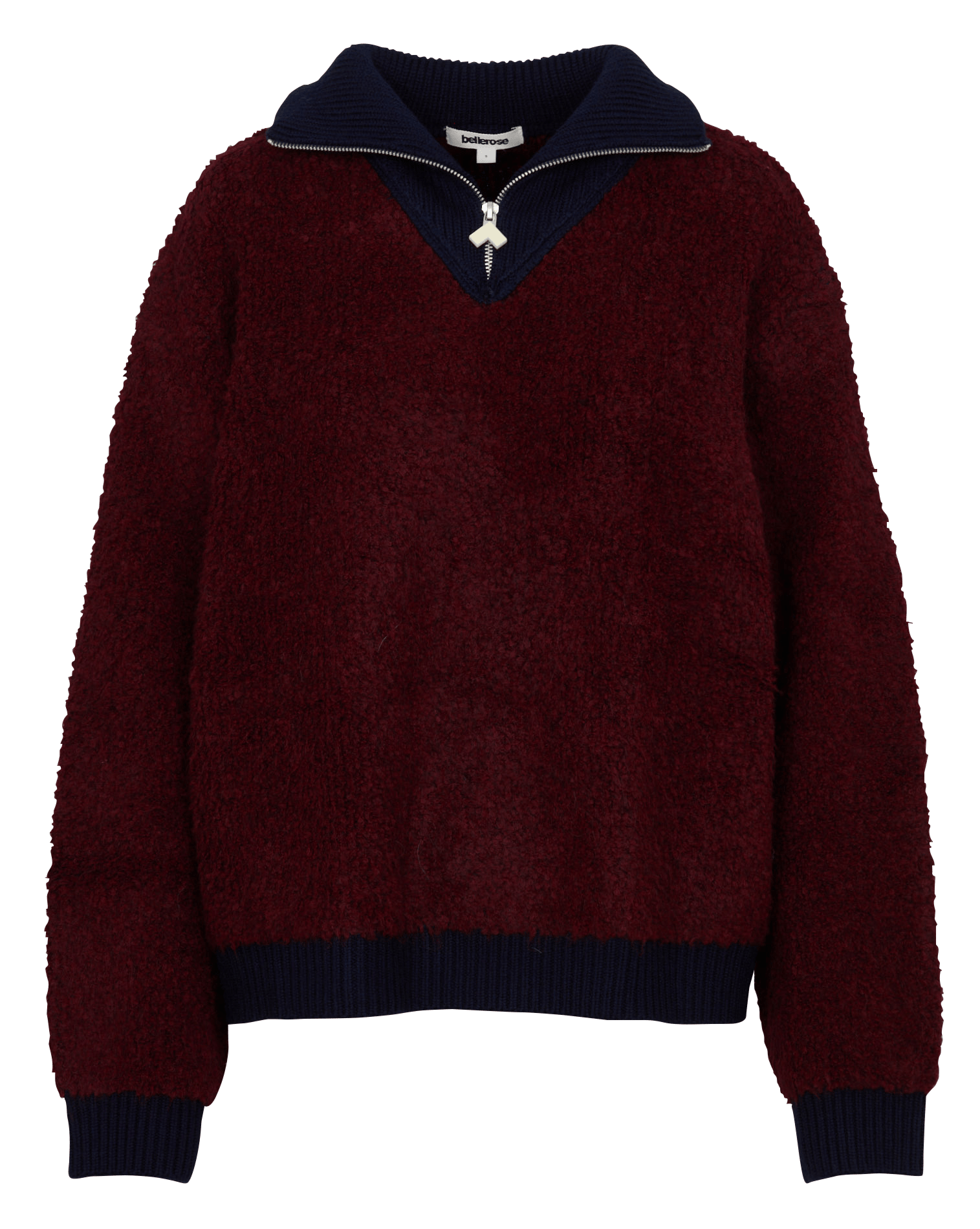 Oversize-Pullover aus Wollmix BELLEROSE Rot