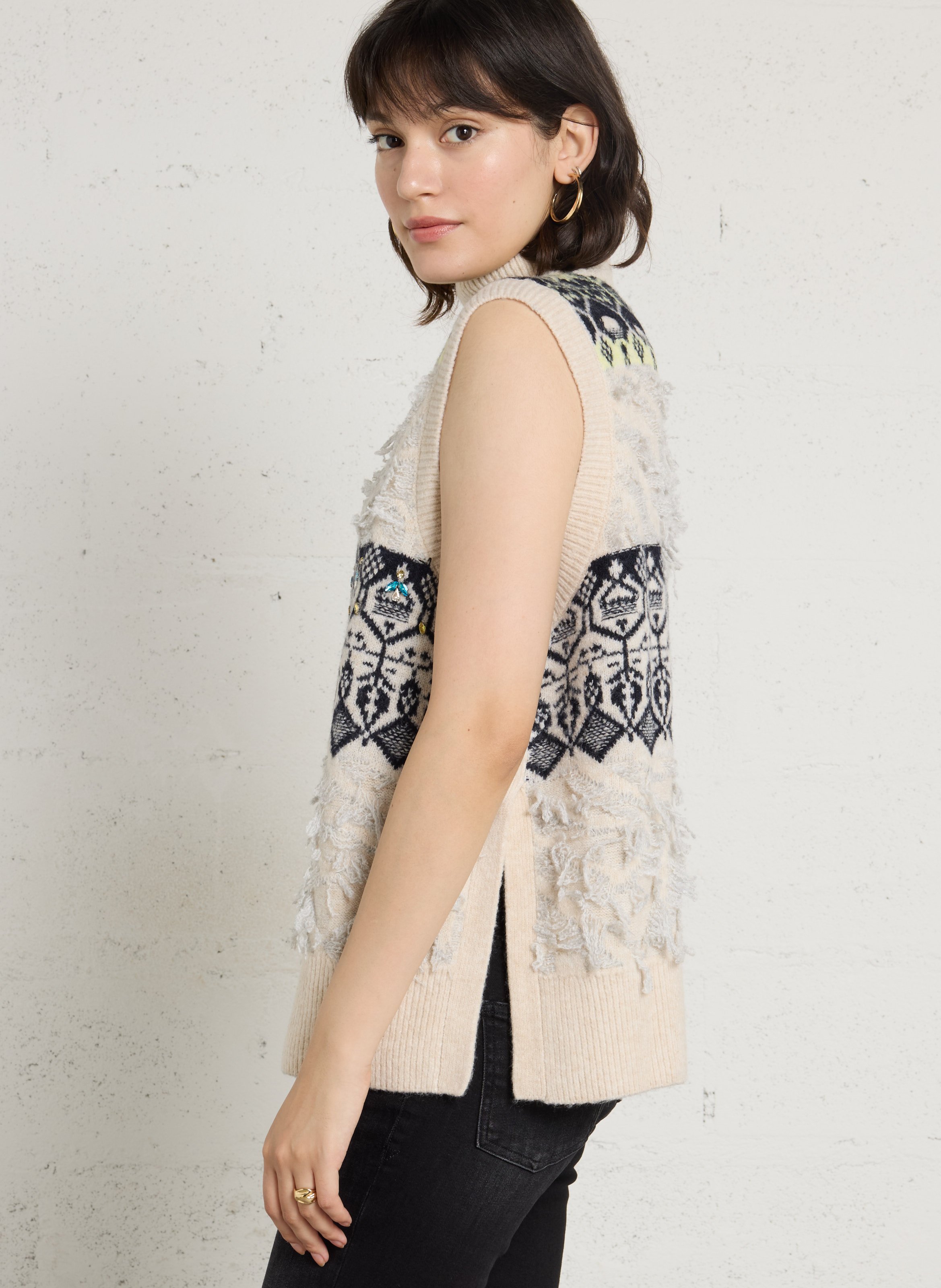 Gilet sans manches col montant droit  LIU JO Multicolore