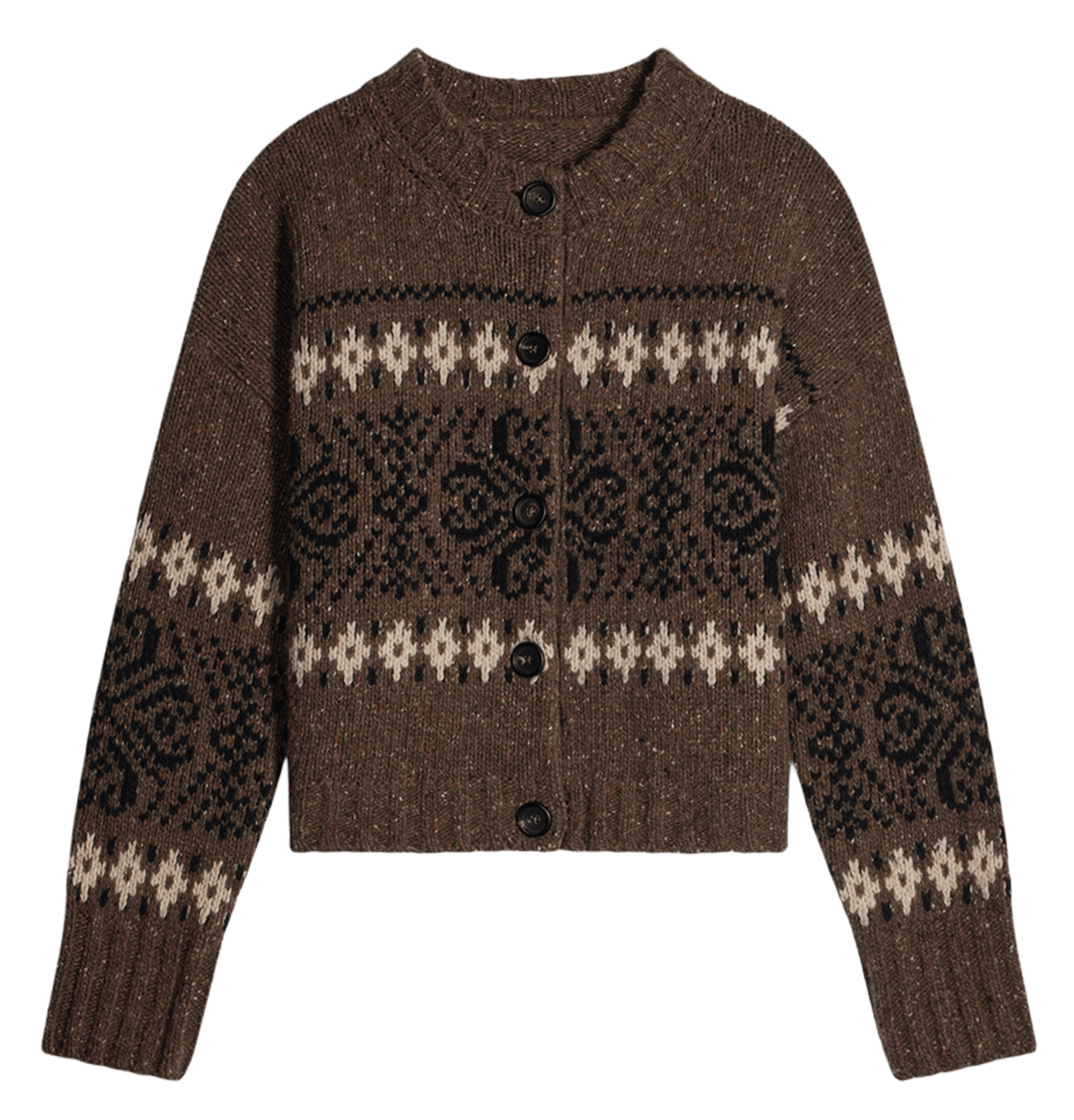 Gilet col rond en laine mélangée VANESSA BRUNO Beige