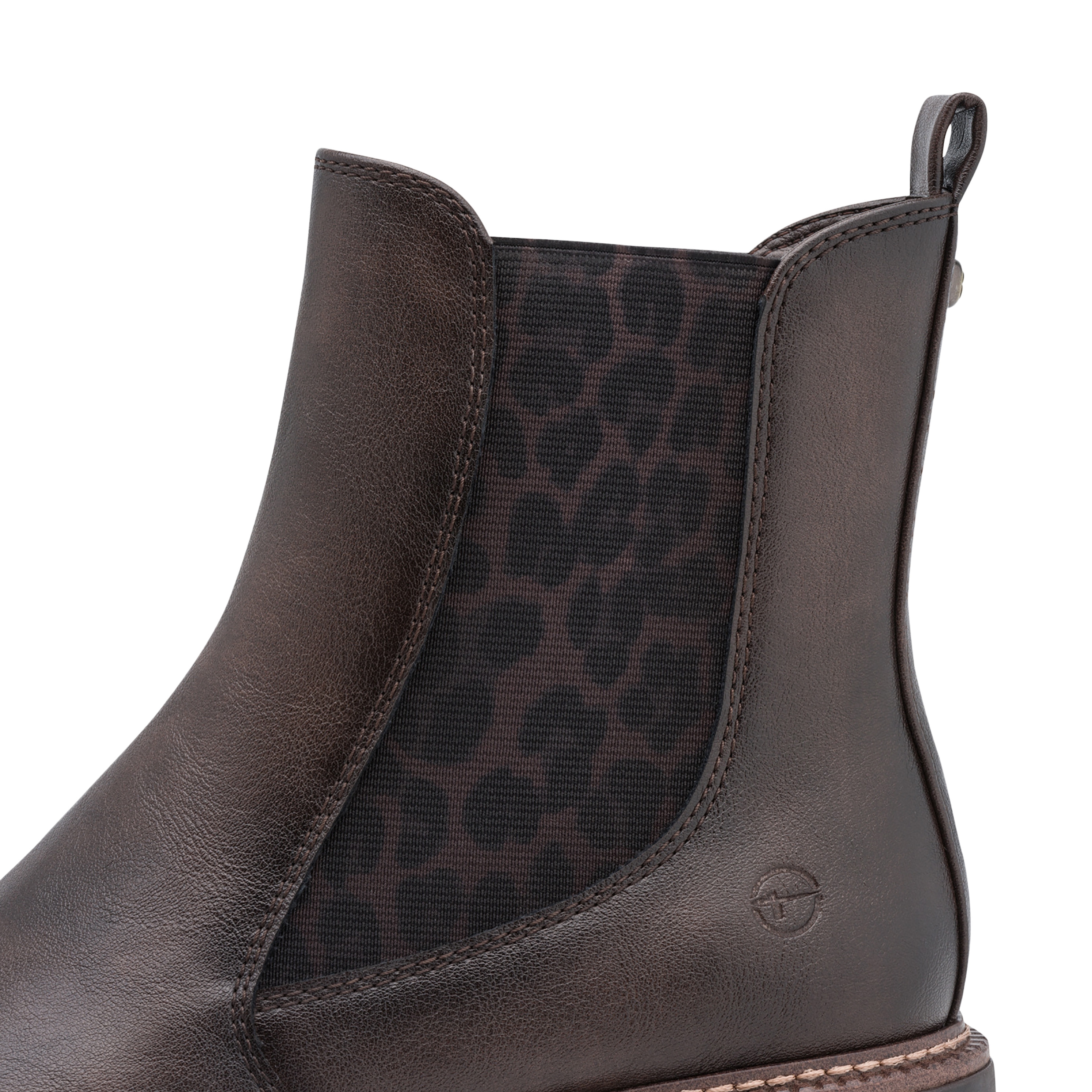 Slip-on booties TAMARIS Brown