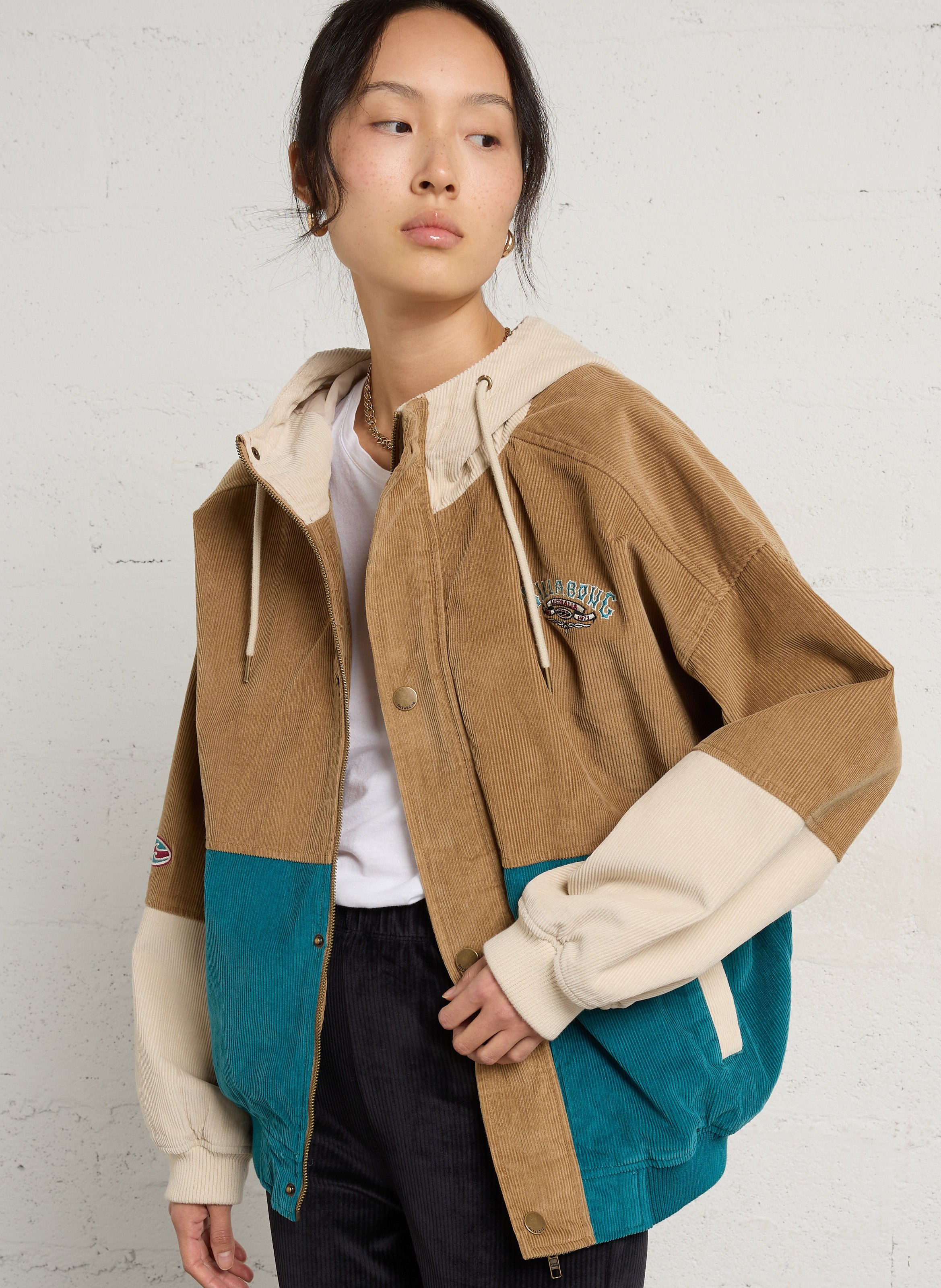 Oversized cotton corduroy jacket BILLABONG Multicolored