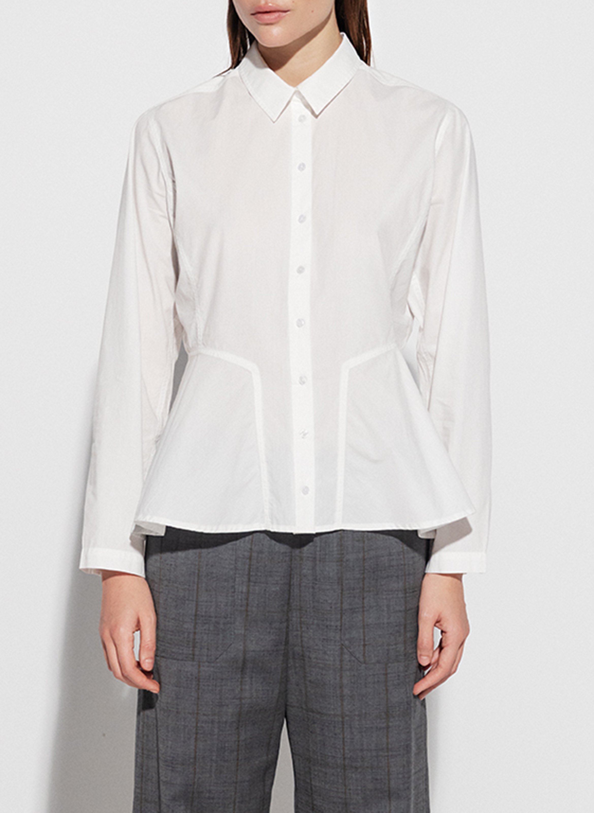 Chemise évasée en coton bio PROJECT-AJ117 Blanc