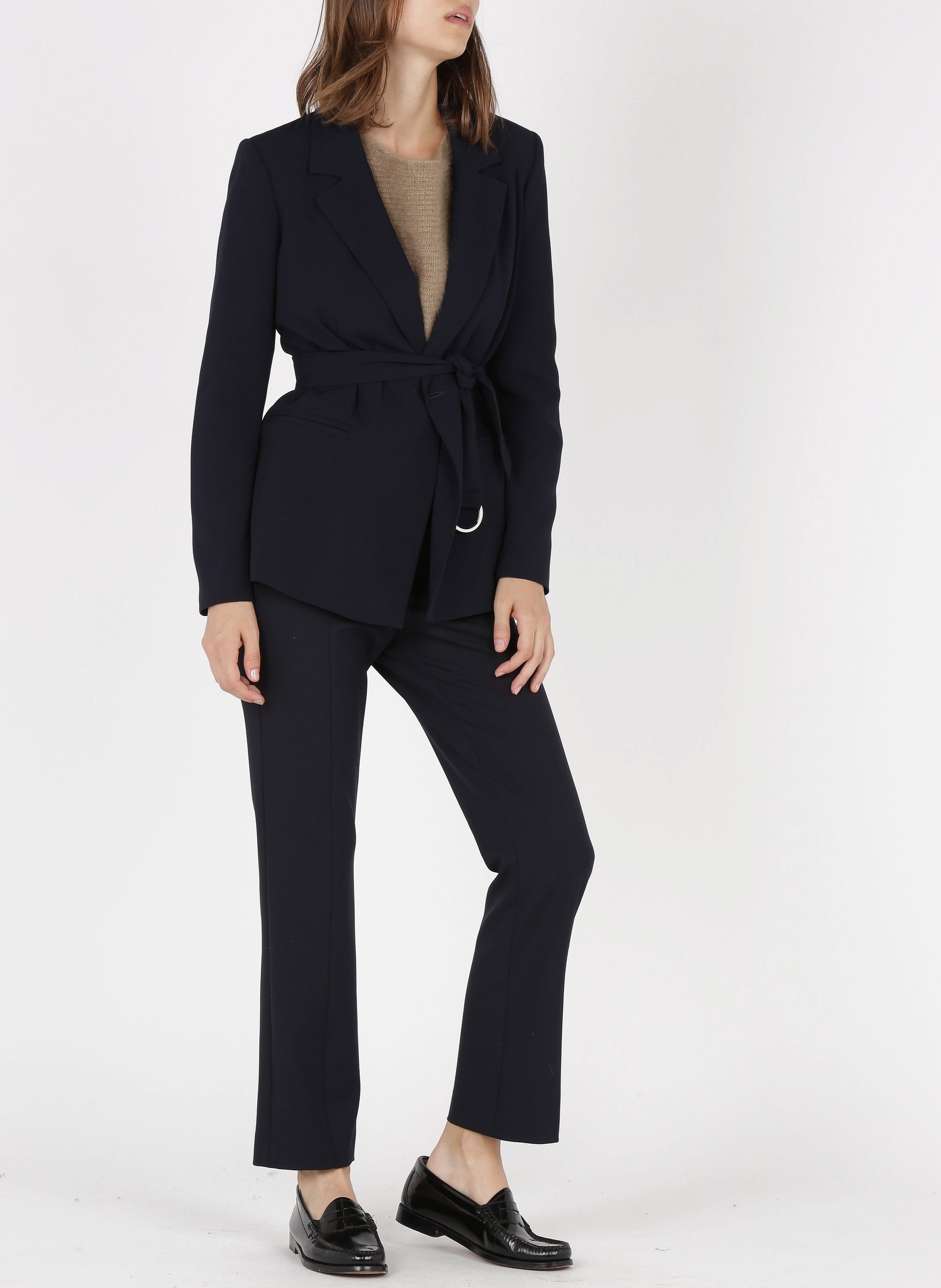 Blazer mit Gürtel und langen Ärmeln CLAUDIE PIERLOT Blau