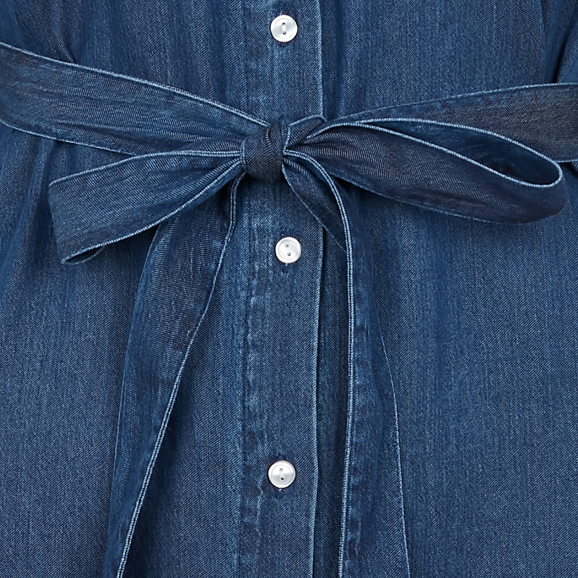 Robe courte chemise en chambray VILA Bleu