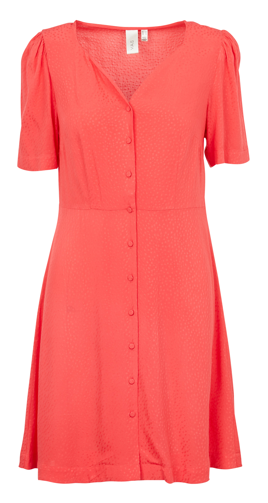 Fitted V-neck dress YAS Red