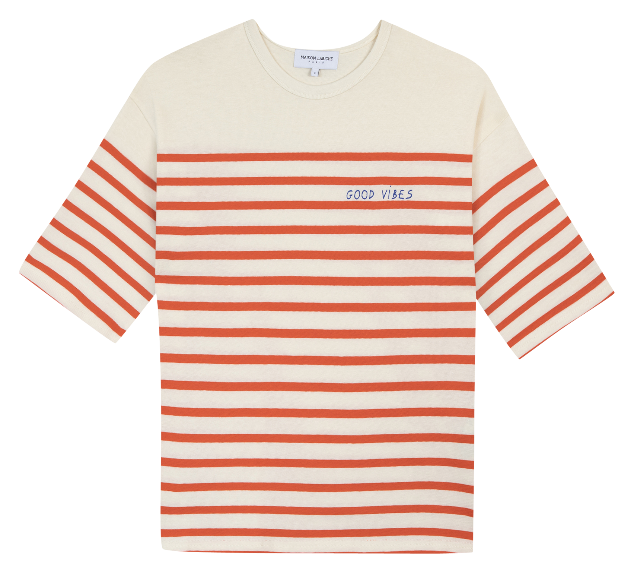 Tee-shirt ample col rond en coton bio  MAISON LABICHE Blanc