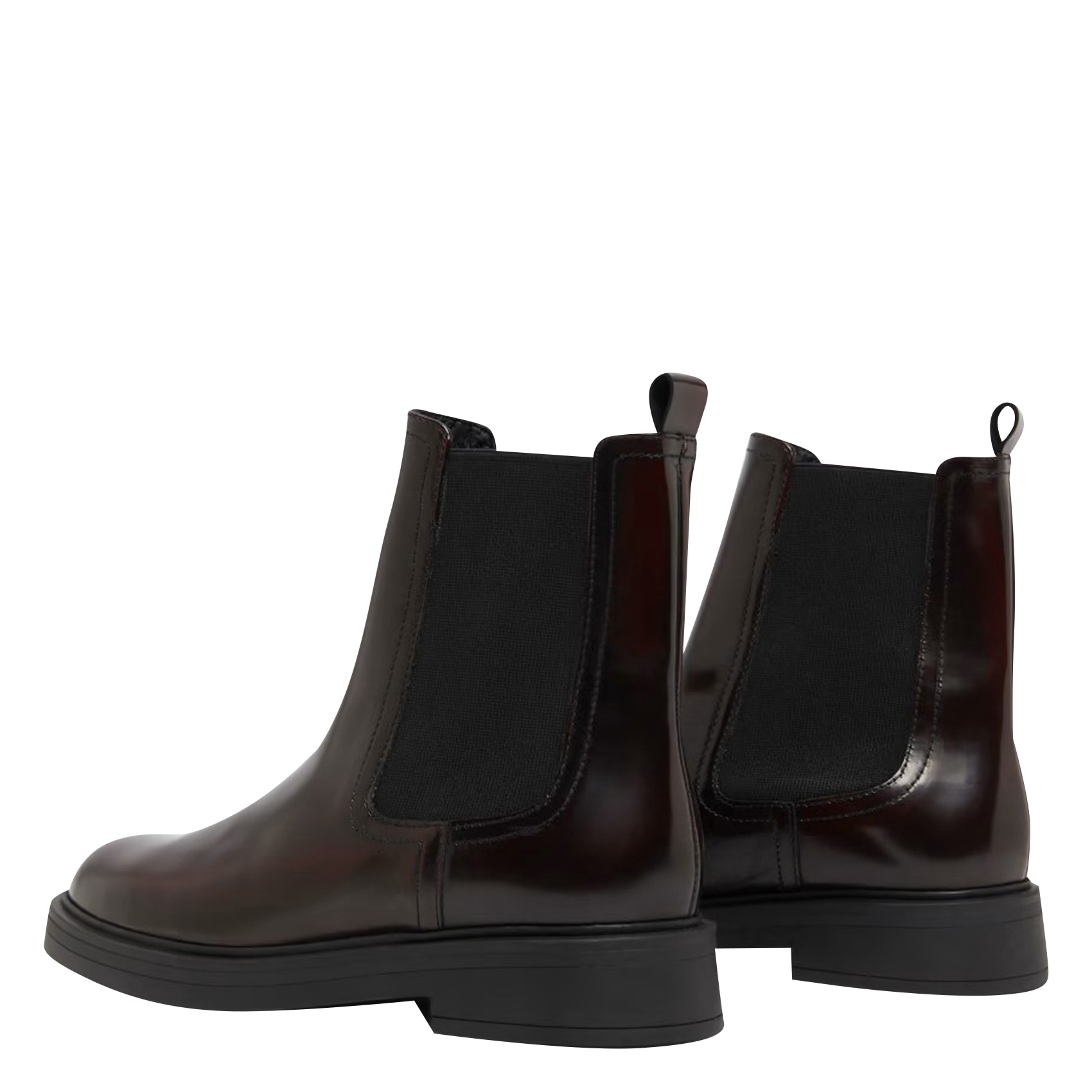 Stiefel aus glänzendem Leder mit runder Zehenkappe JONAK Rot