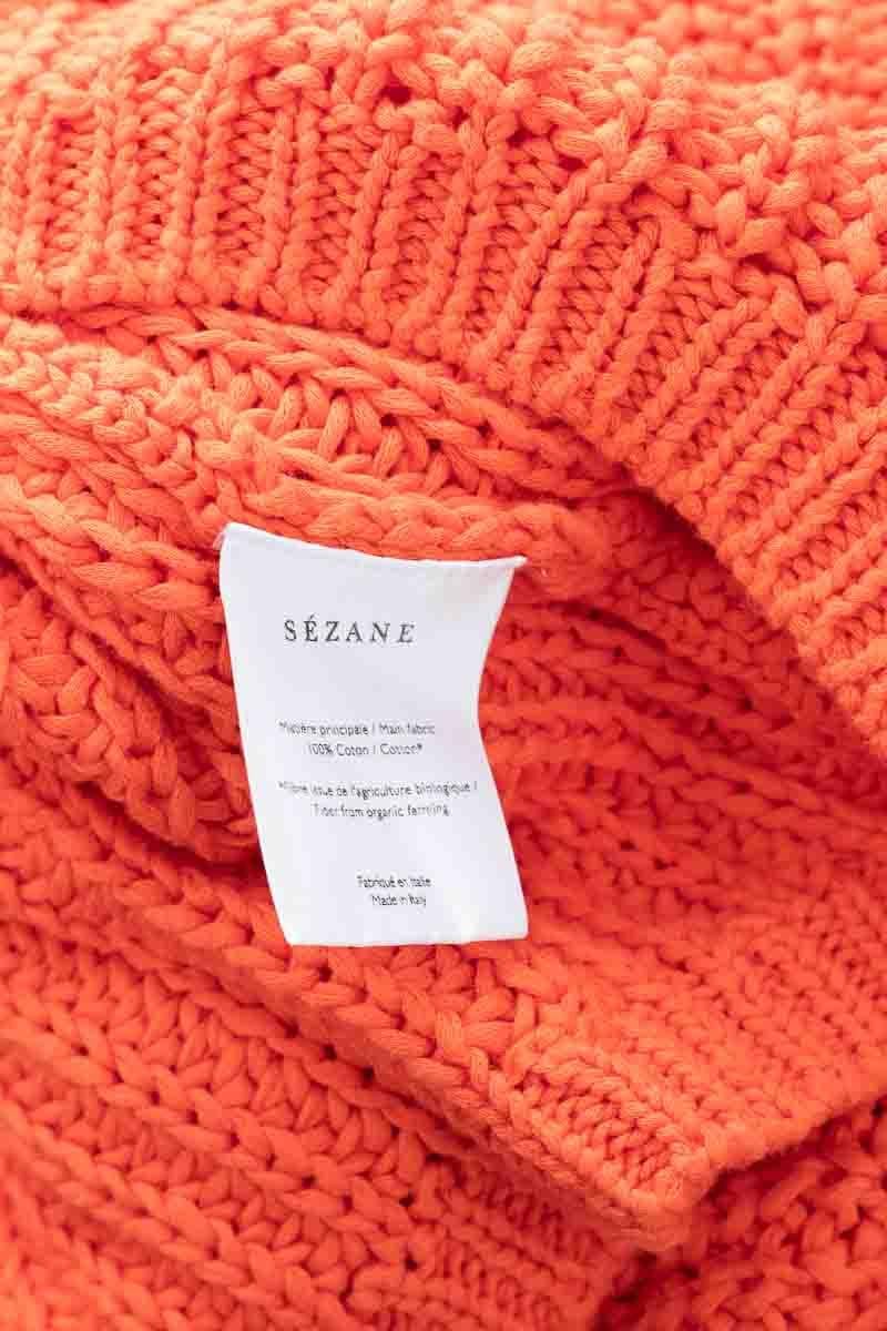 Cotton pullover SEZANE - Seconde main Orange