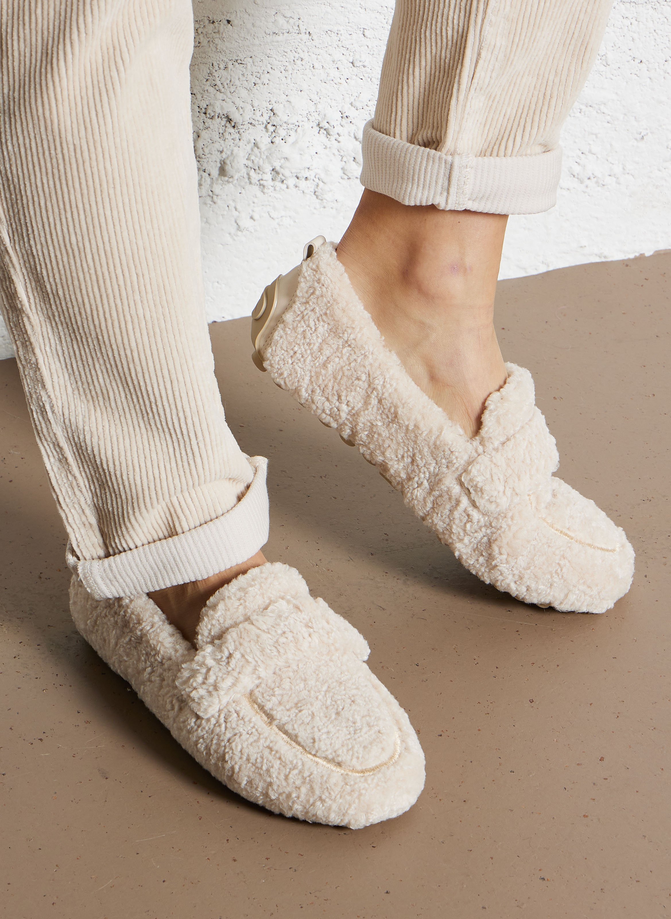 Sherpa pantoffels MAISON 123 Wit