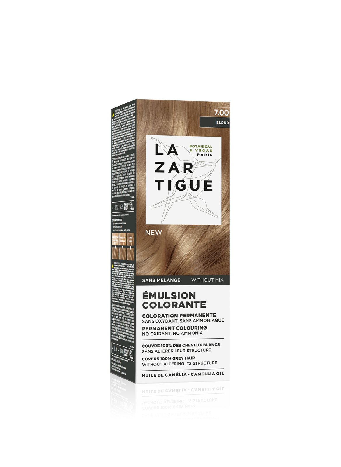 EMULSION COLORANTE 7.00 BLOND Coloration permanente - sans mélange - non éclaircissante LAZARTIGUE Blond