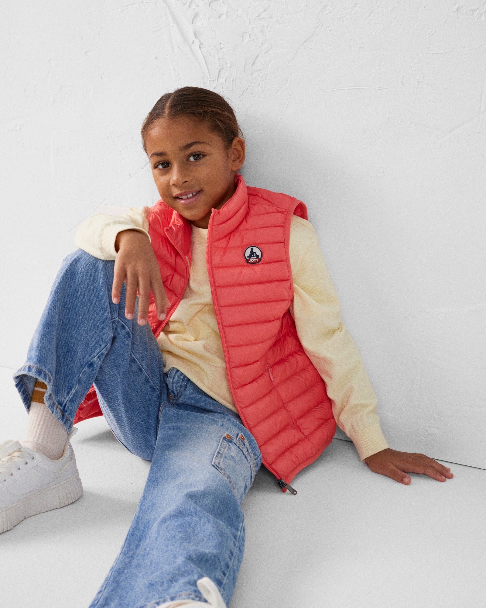 Zoe children's sleeveless puffer jacket JOTT Pink