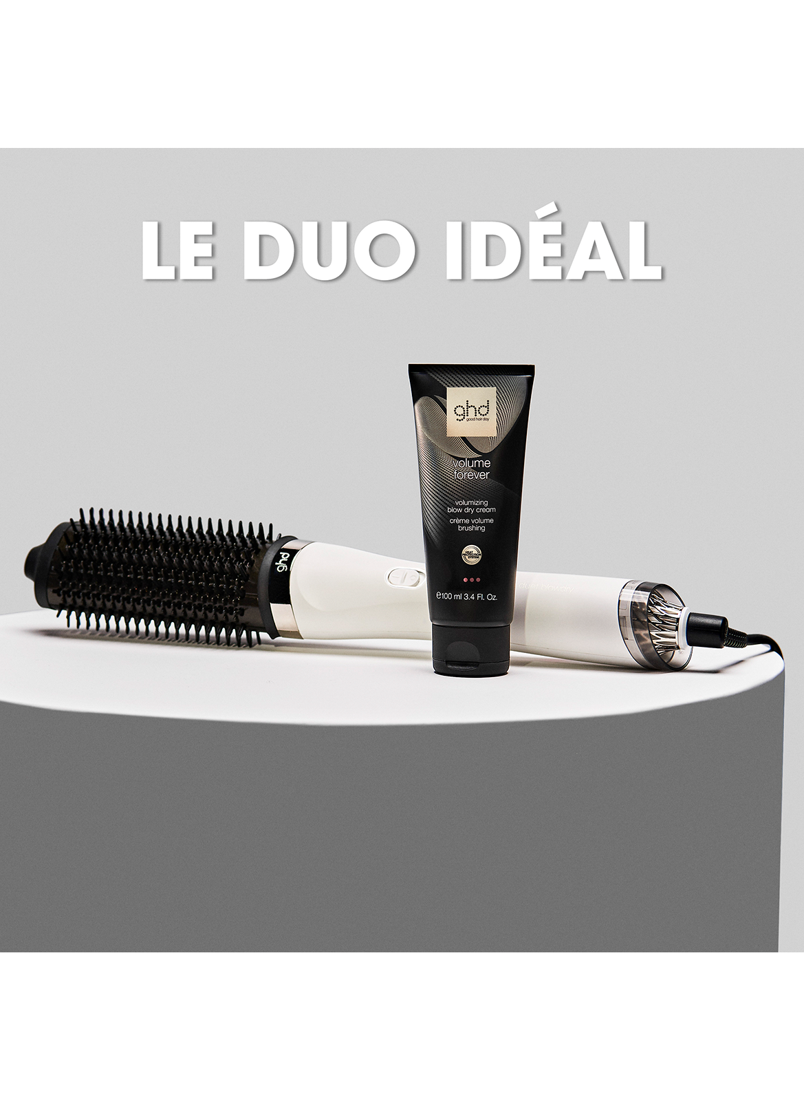 BROSSE SOUFFLANTE 2-EN-1 GHD  DUET BLOWDRY Blanc