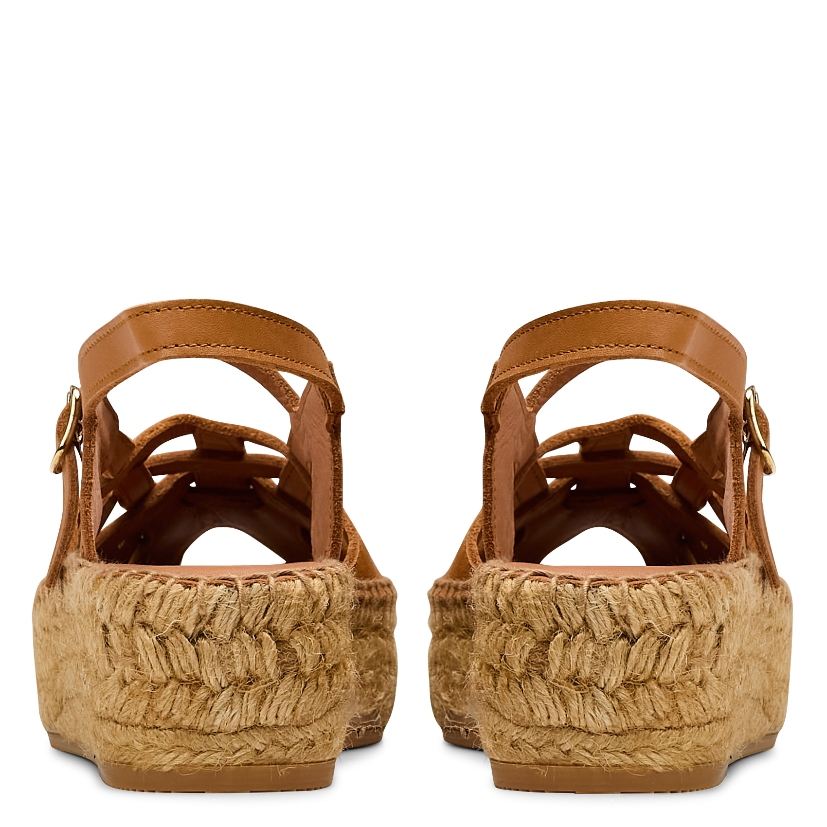 Espadrilles van leer NAGUISA Bruin