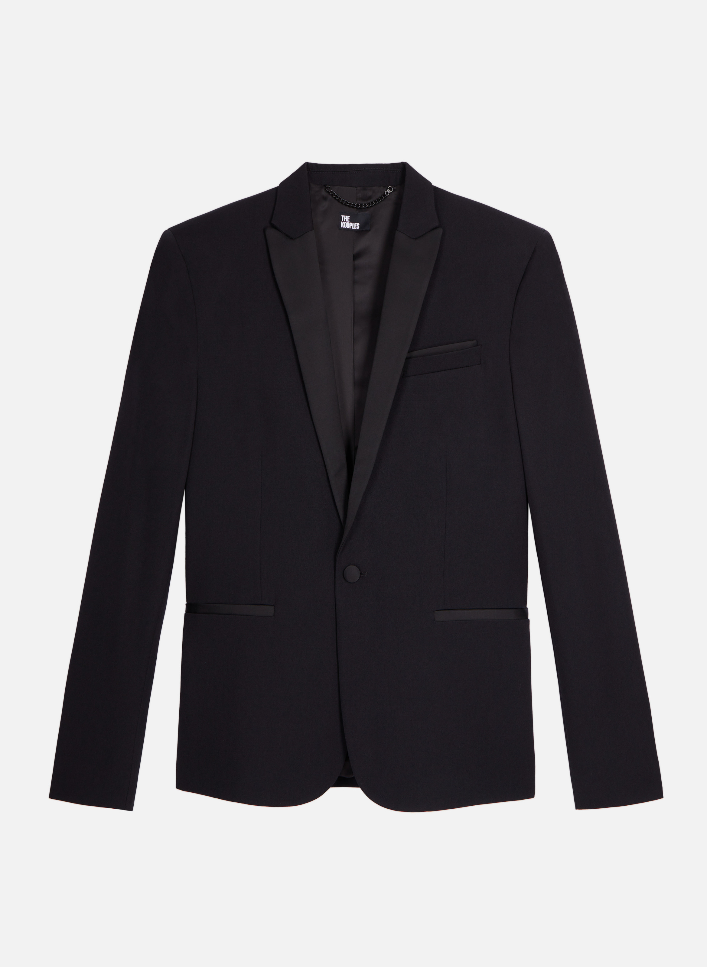 Fitted tuxedo jacket with satin details THE KOOPLES Black